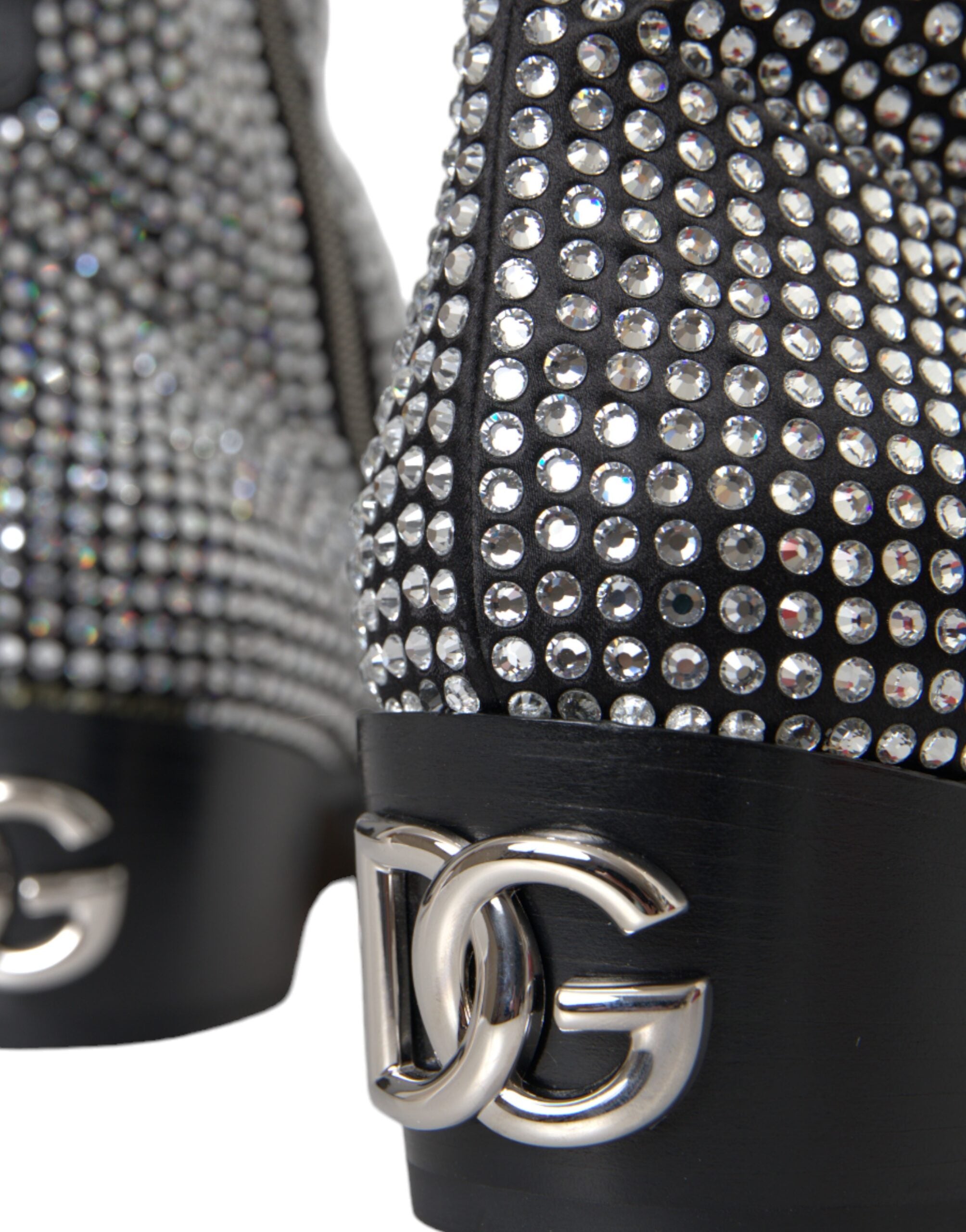 Παπούτσια Dolce & Gabbana Black Rhinestone Crystal Chelsea Boots