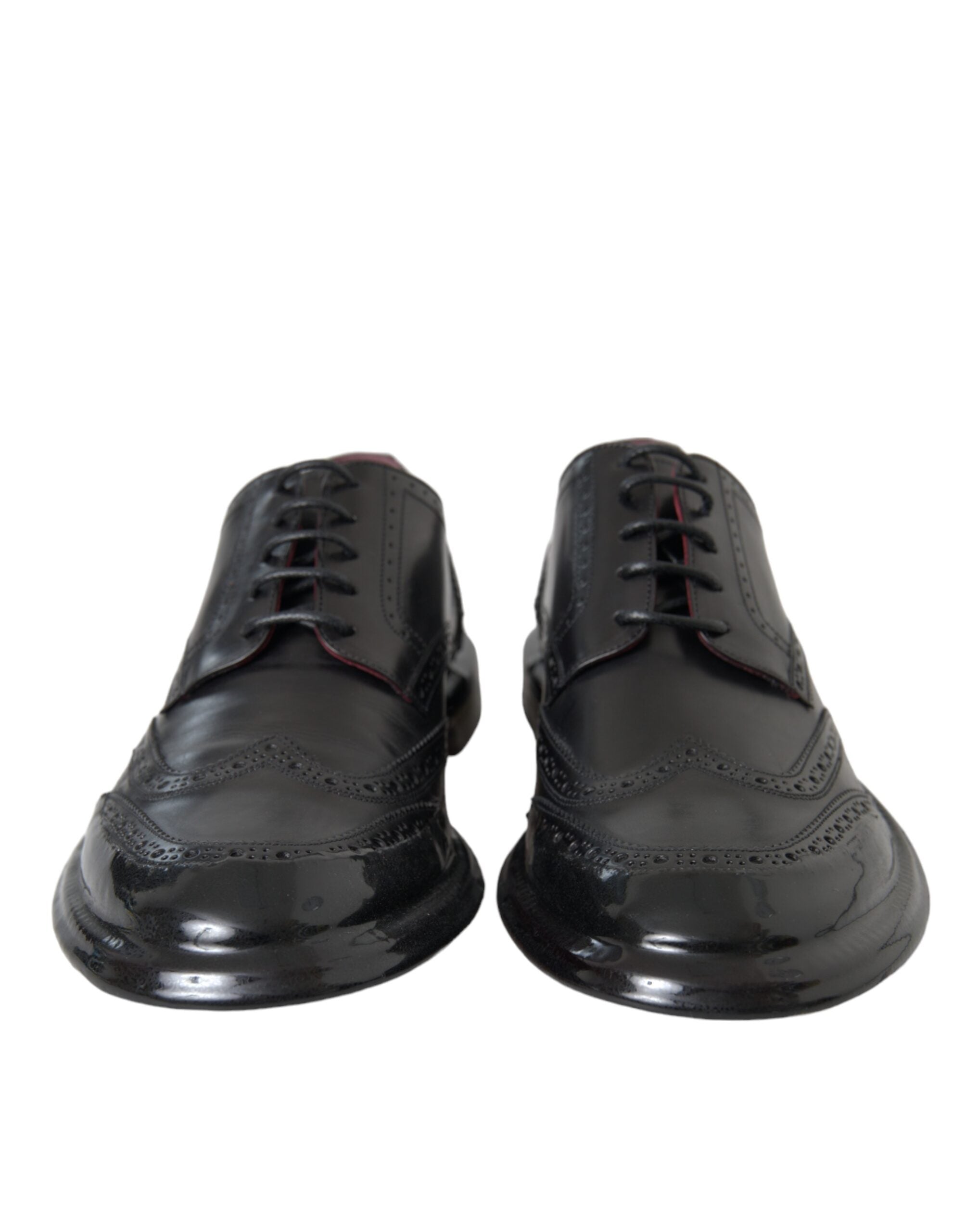 Dolce &amp; Gabbana Μαύρα δερμάτινα Oxford Wingtip Formal ανδρικά παπούτσια