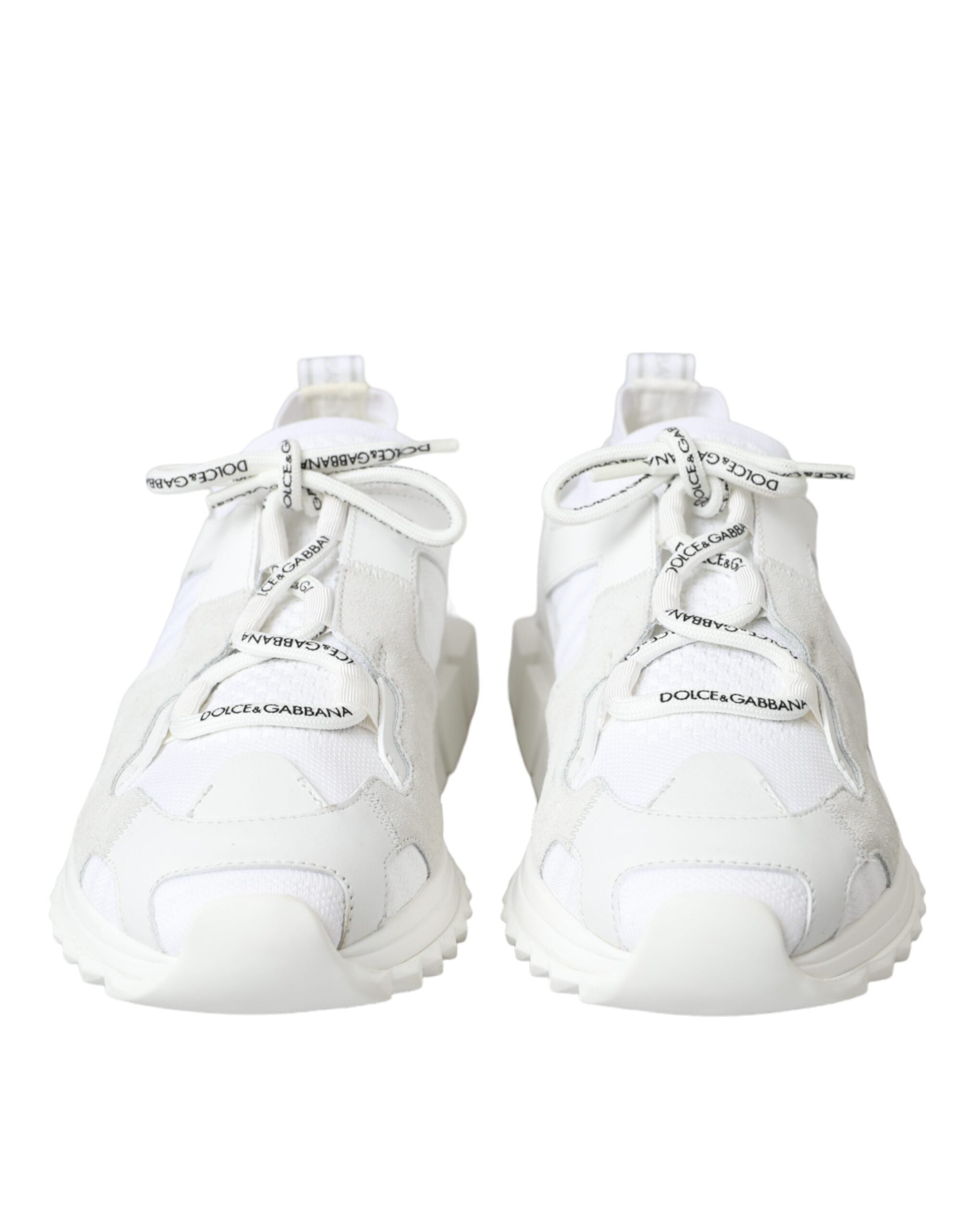 Ανδρικά παπούτσια Dolce & Gabbana White Mesh Sorrento Trekking Sneakers