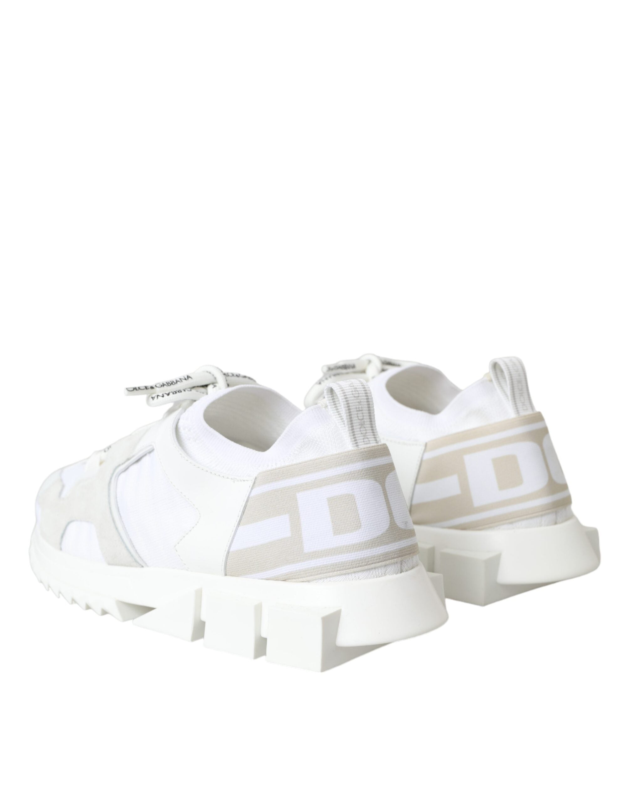 Ανδρικά παπούτσια Dolce & Gabbana White Mesh Sorrento Trekking Sneakers