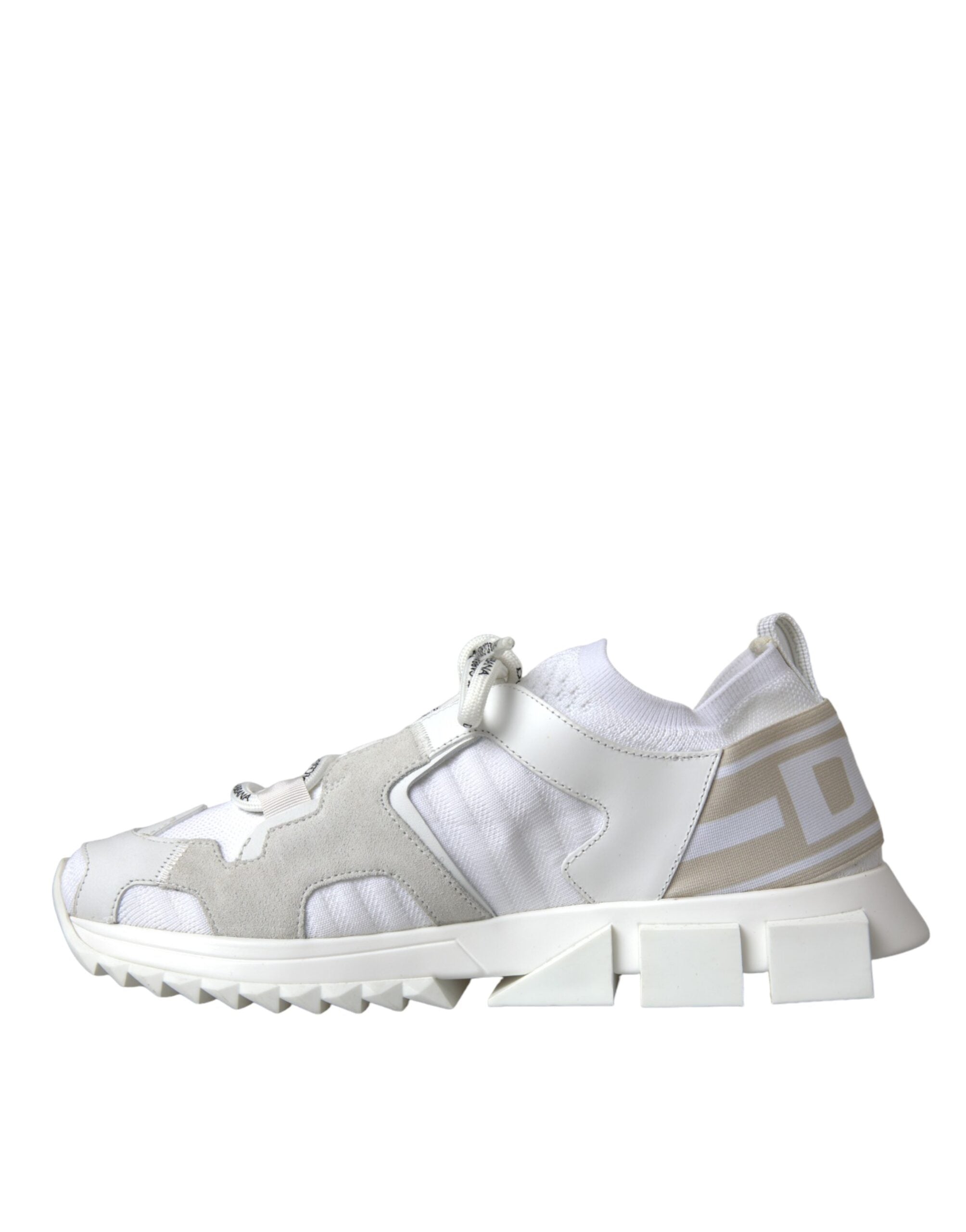 Ανδρικά παπούτσια Dolce & Gabbana White Mesh Sorrento Trekking Sneakers