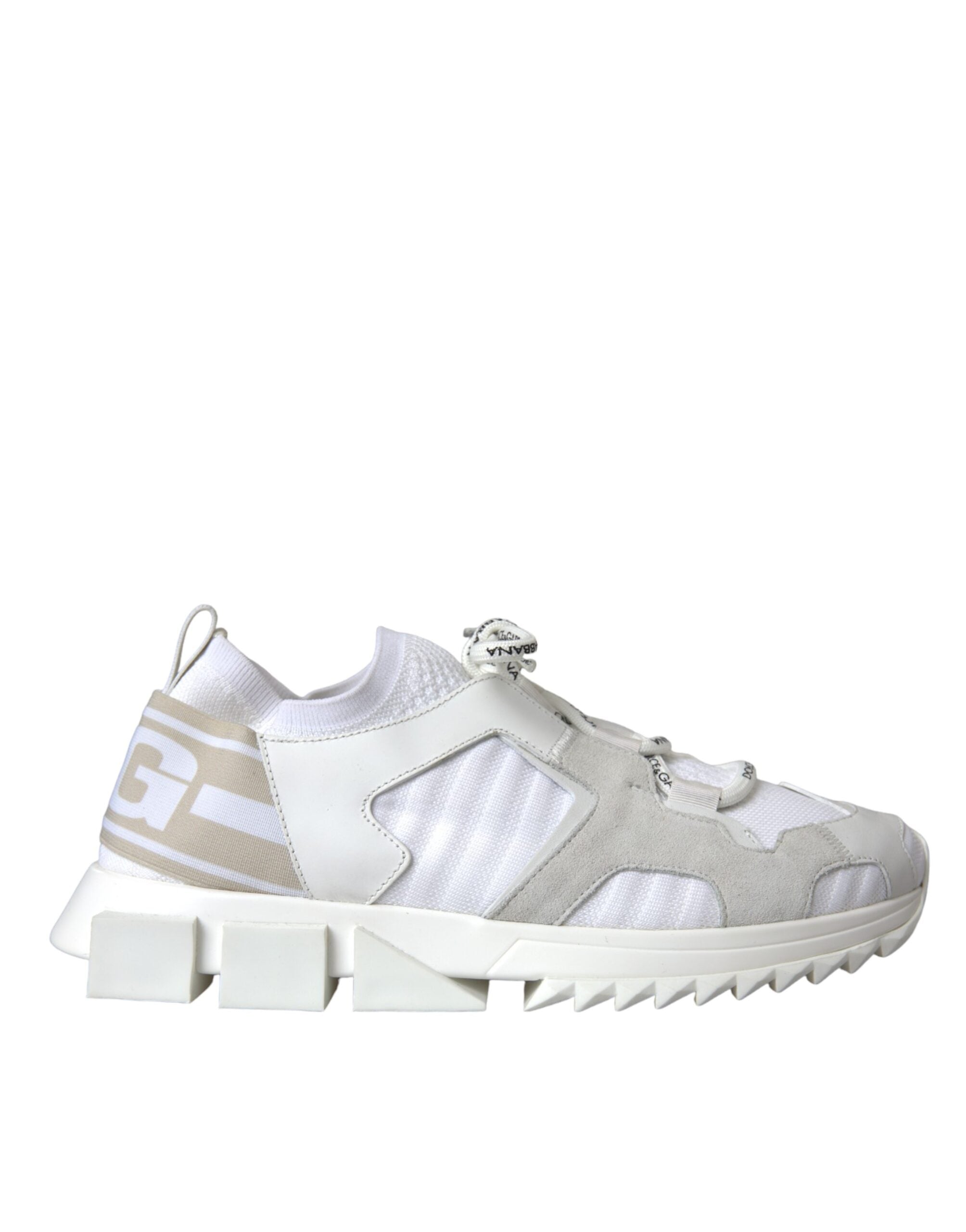 Ανδρικά παπούτσια Dolce & Gabbana White Mesh Sorrento Trekking Sneakers