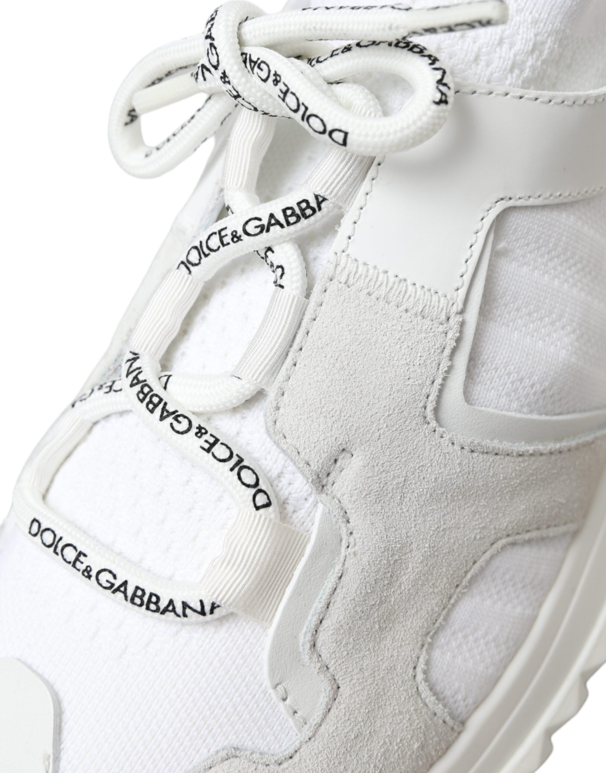 Ανδρικά παπούτσια Dolce & Gabbana White Mesh Sorrento Trekking Sneakers