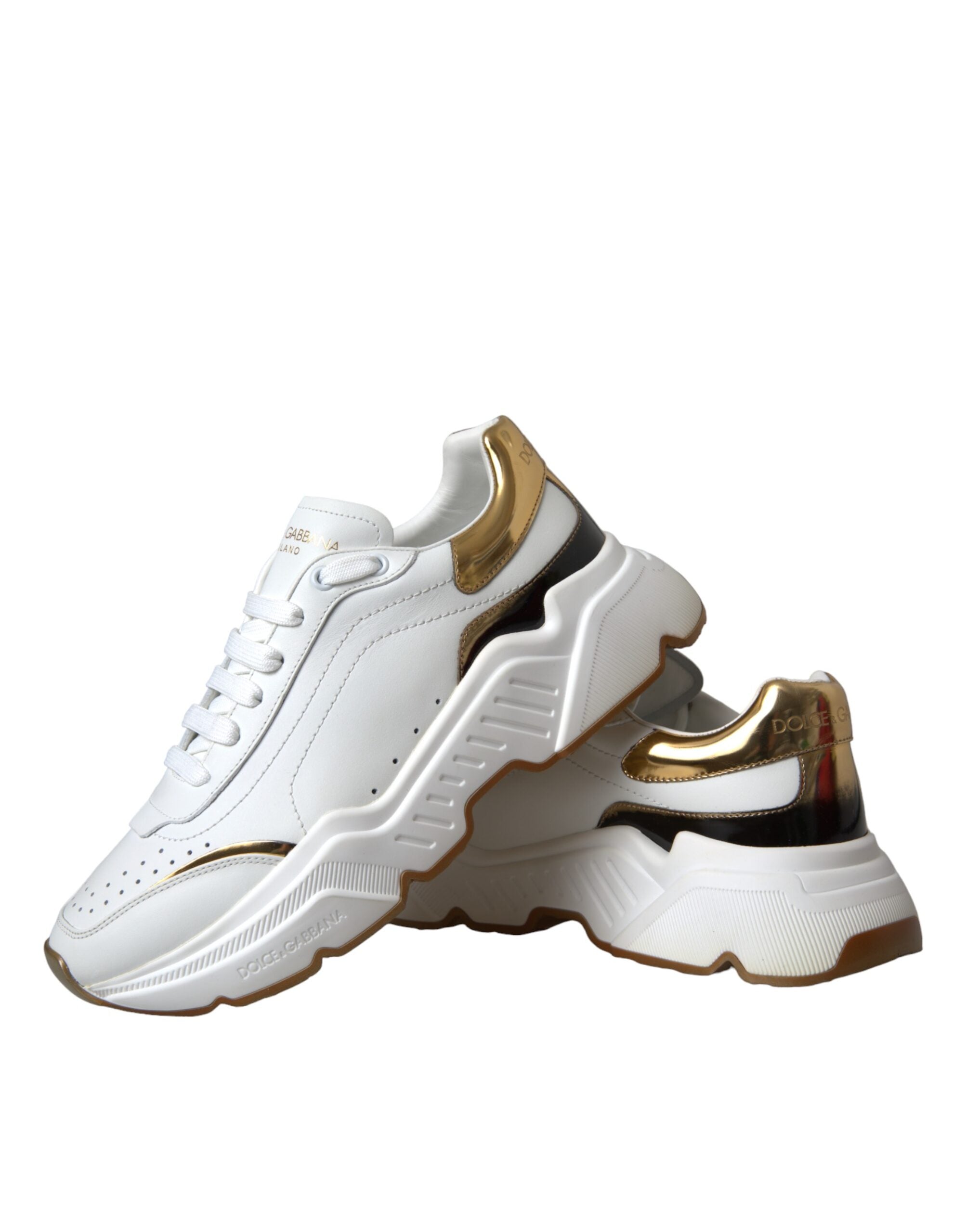 Παπούτσια Dolce &amp; Gabbana White Gold DAYMASTER Δερμάτινα Sneakers