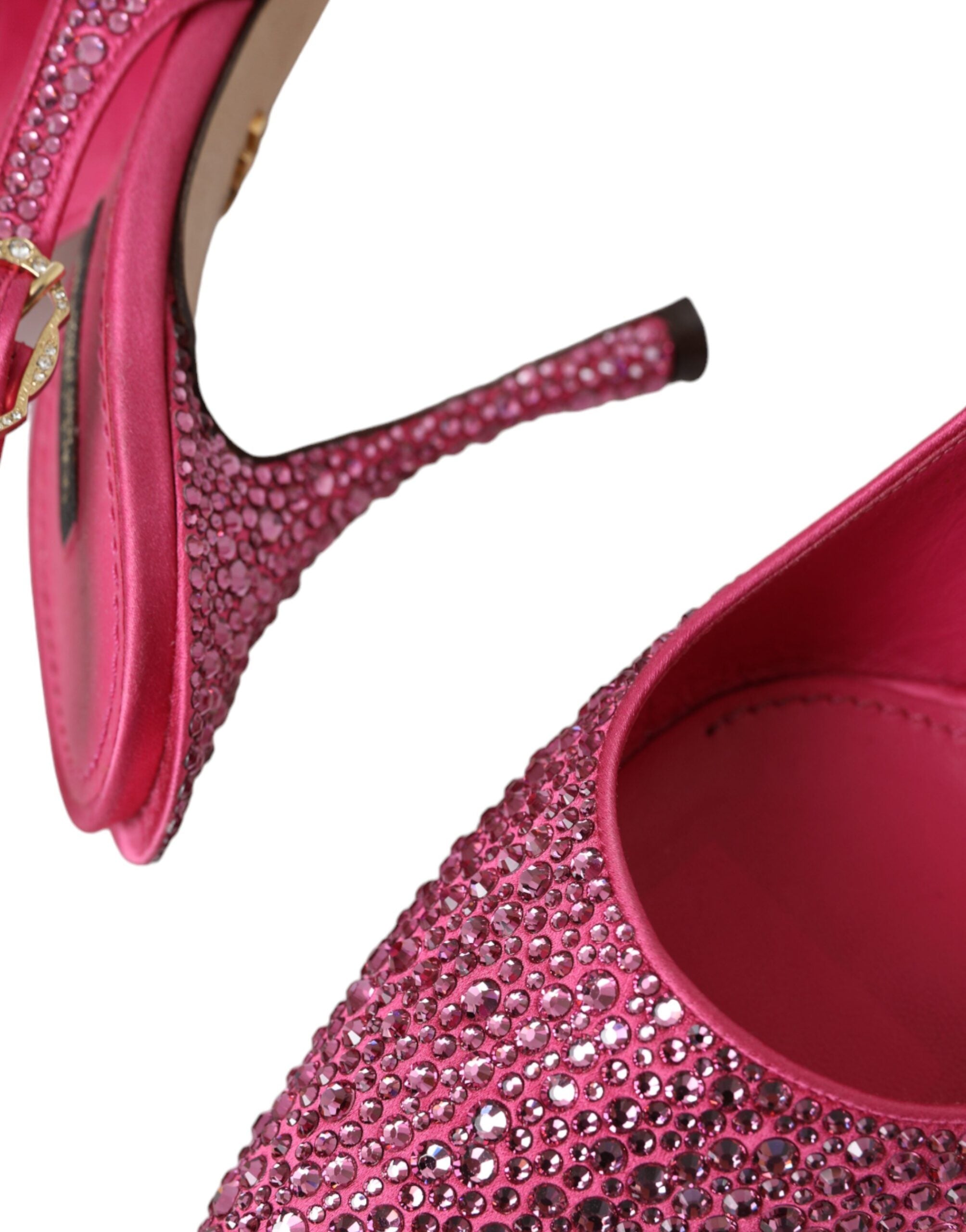 Dolce & Gabbana Pink Strass Crystal Heels Slingbacks Παπούτσια