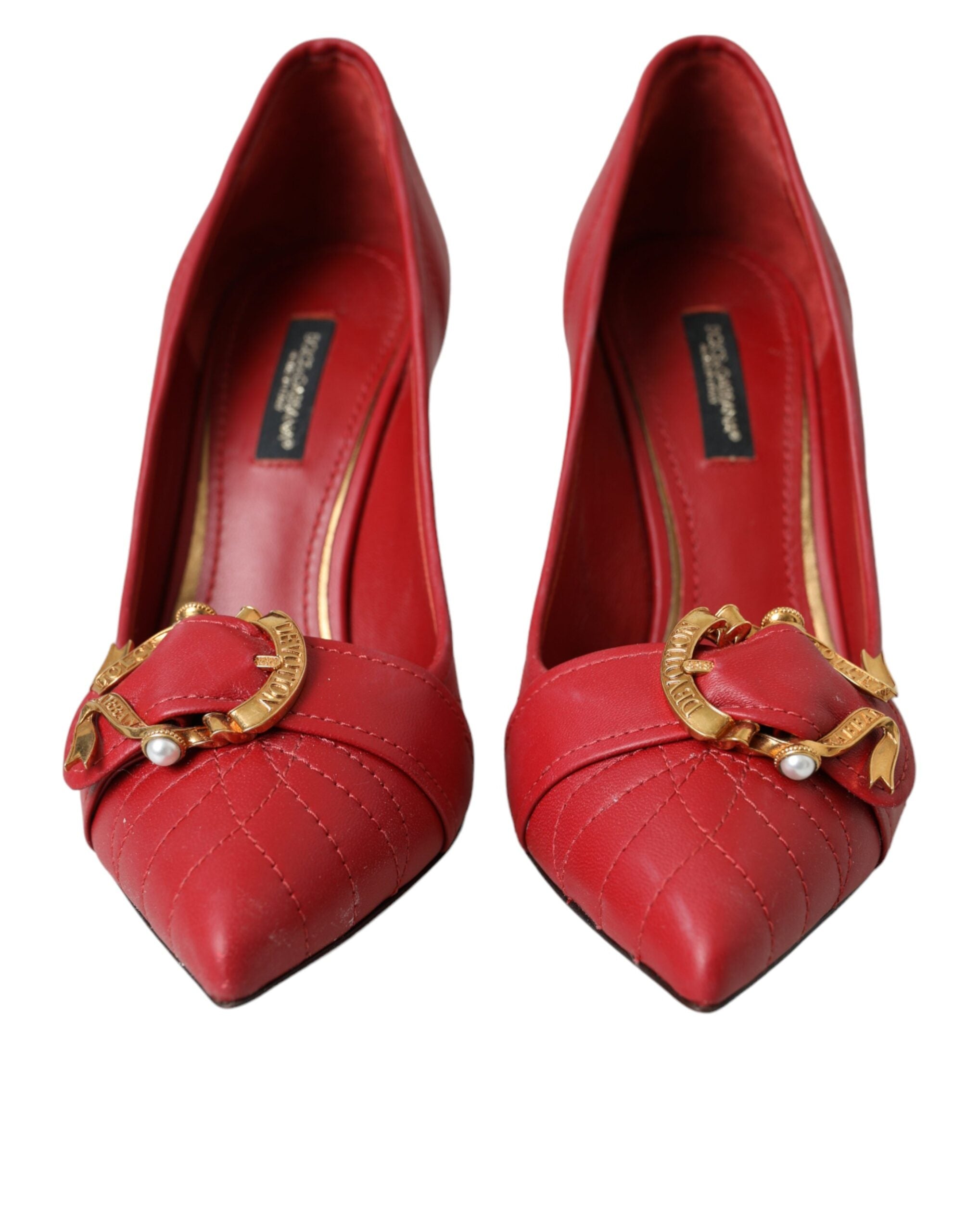 Παπούτσια Dolce & Gabbana Red Devotion με δερμάτινα τακούνια Pumps