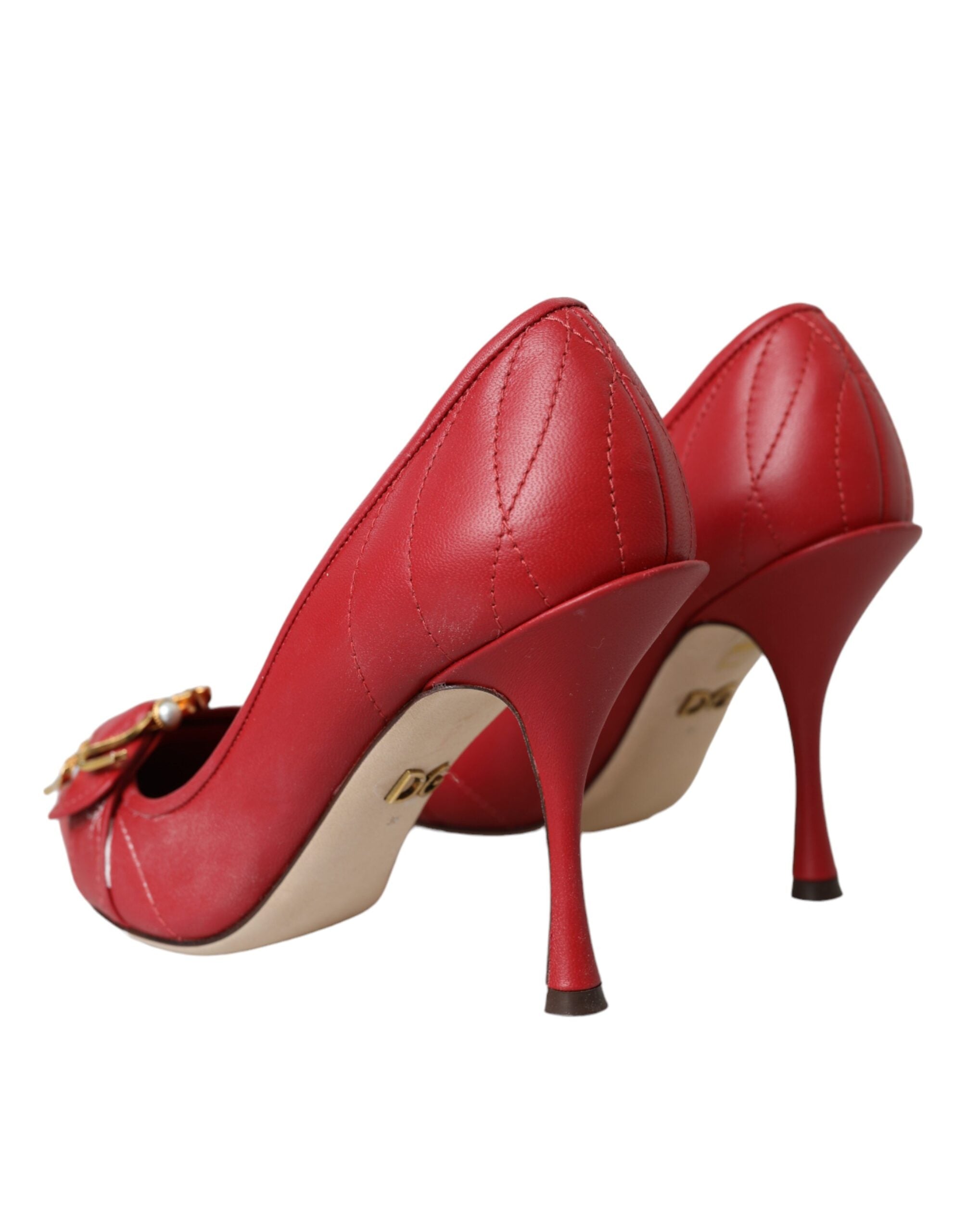 Παπούτσια Dolce & Gabbana Red Devotion με δερμάτινα τακούνια Pumps