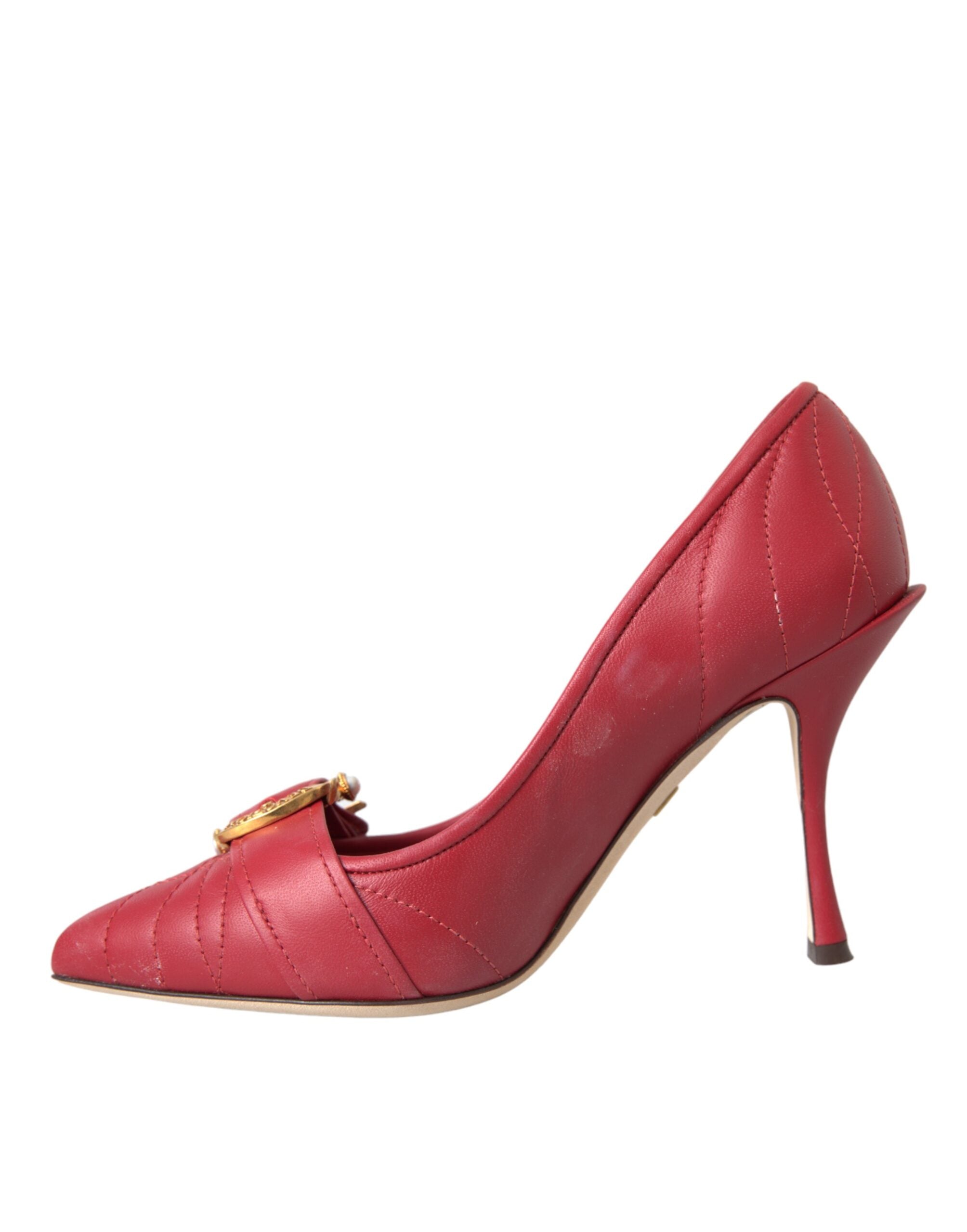 Παπούτσια Dolce & Gabbana Red Devotion με δερμάτινα τακούνια Pumps