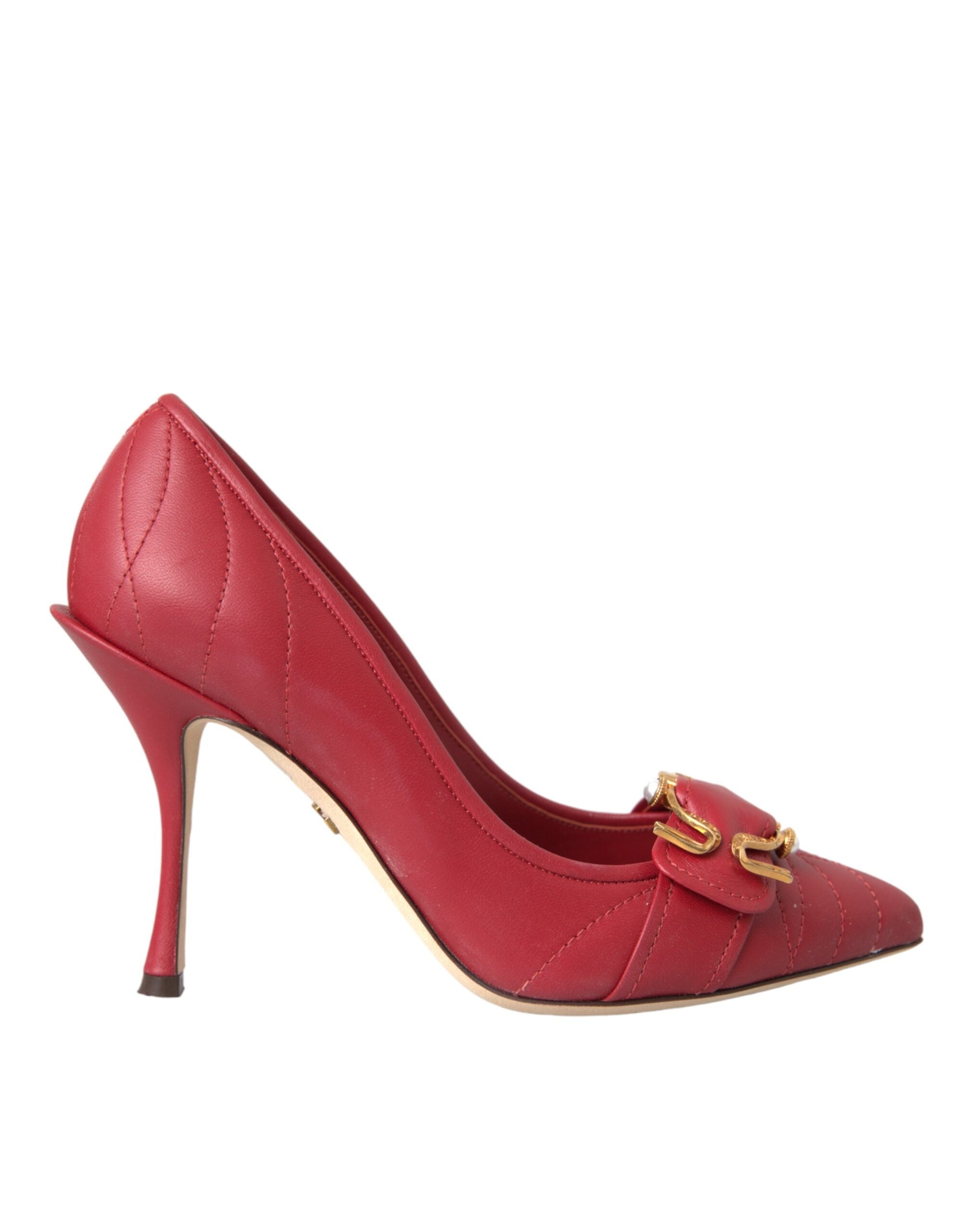 Παπούτσια Dolce & Gabbana Red Devotion με δερμάτινα τακούνια Pumps