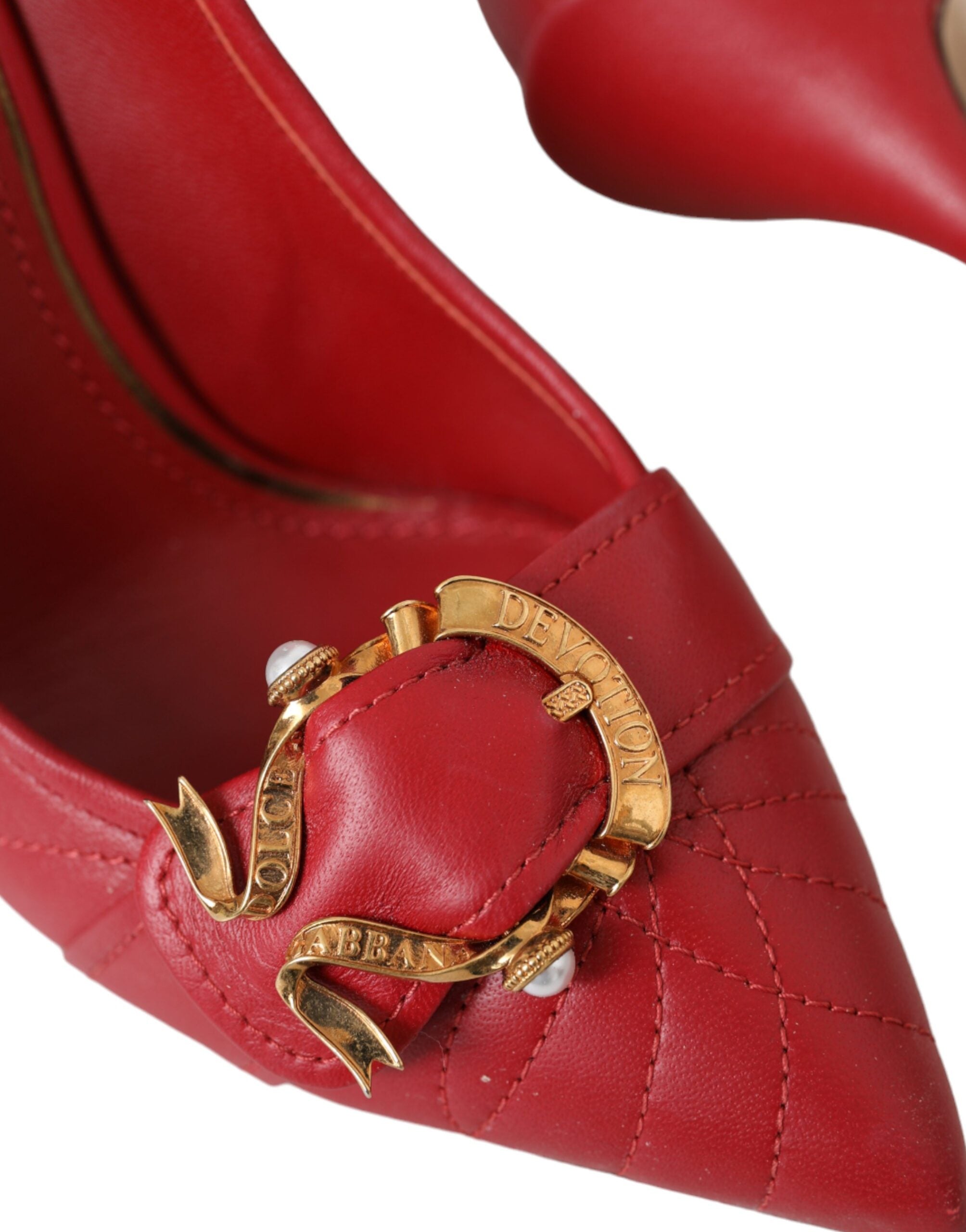 Παπούτσια Dolce & Gabbana Red Devotion με δερμάτινα τακούνια Pumps