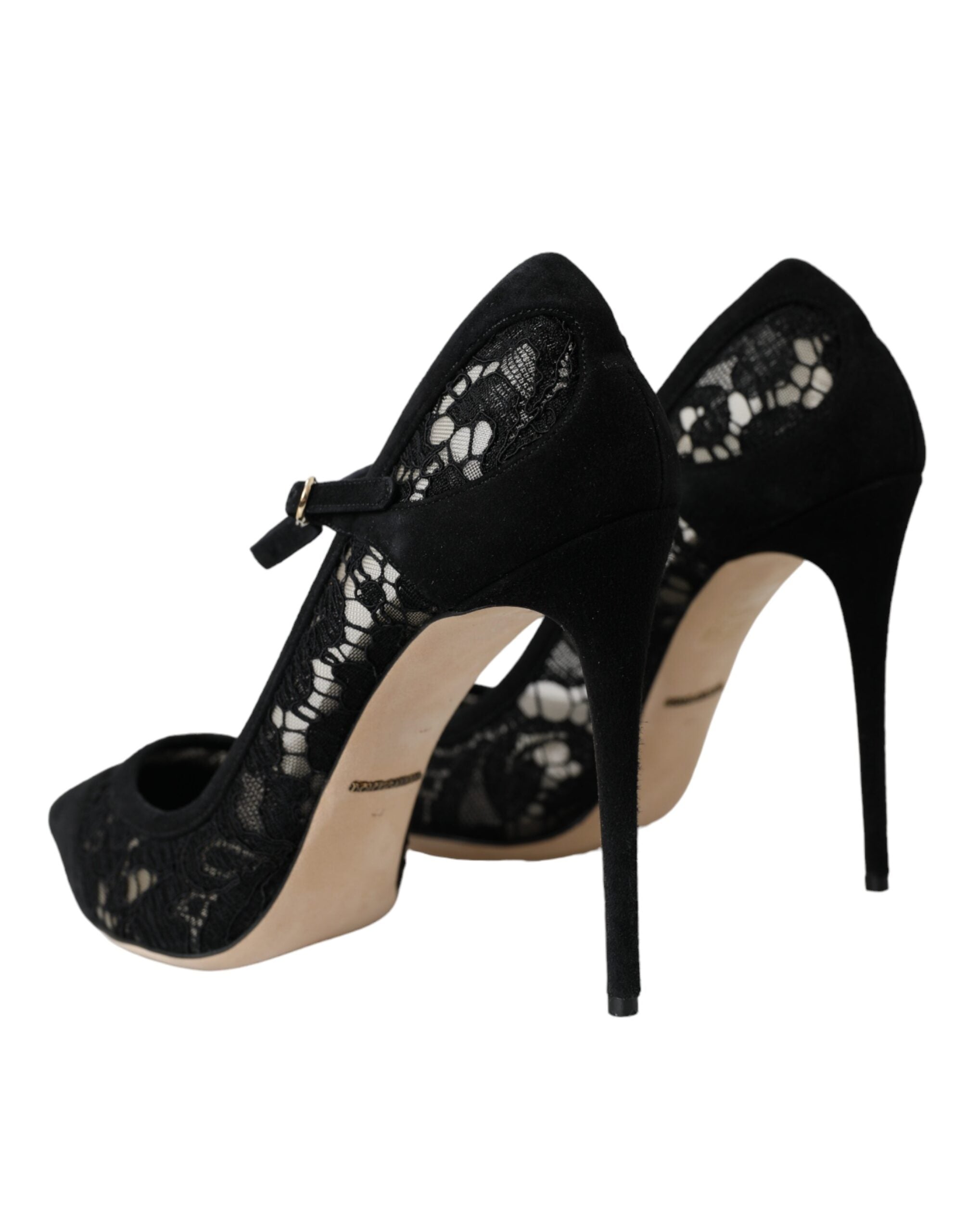 Παπούτσια Dolce & Gabbana Black Taormina Lace Mary Janes Pumps