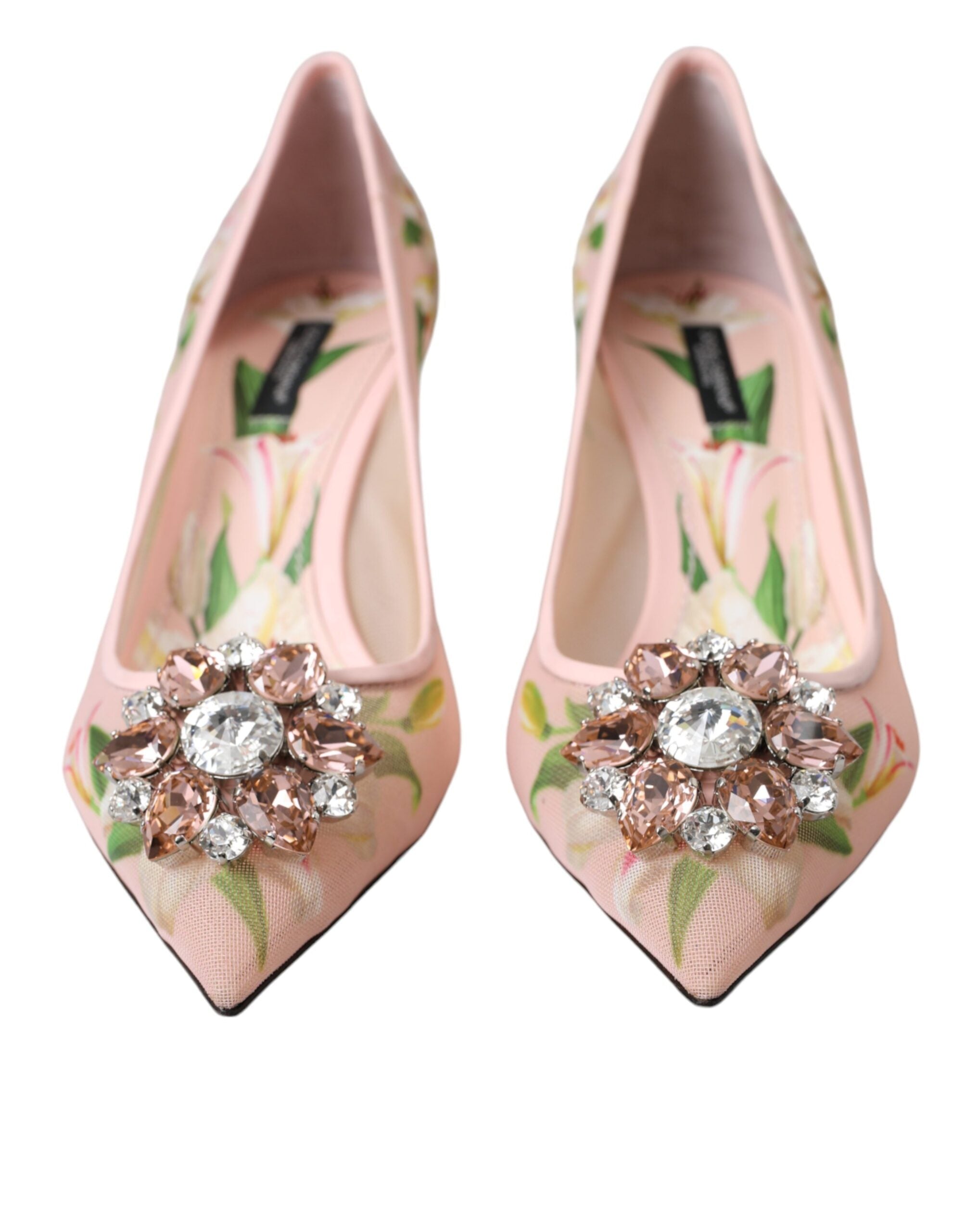 Παπούτσια Dolce & Gabbana Pink Floral Crystal Bellucci Pumps