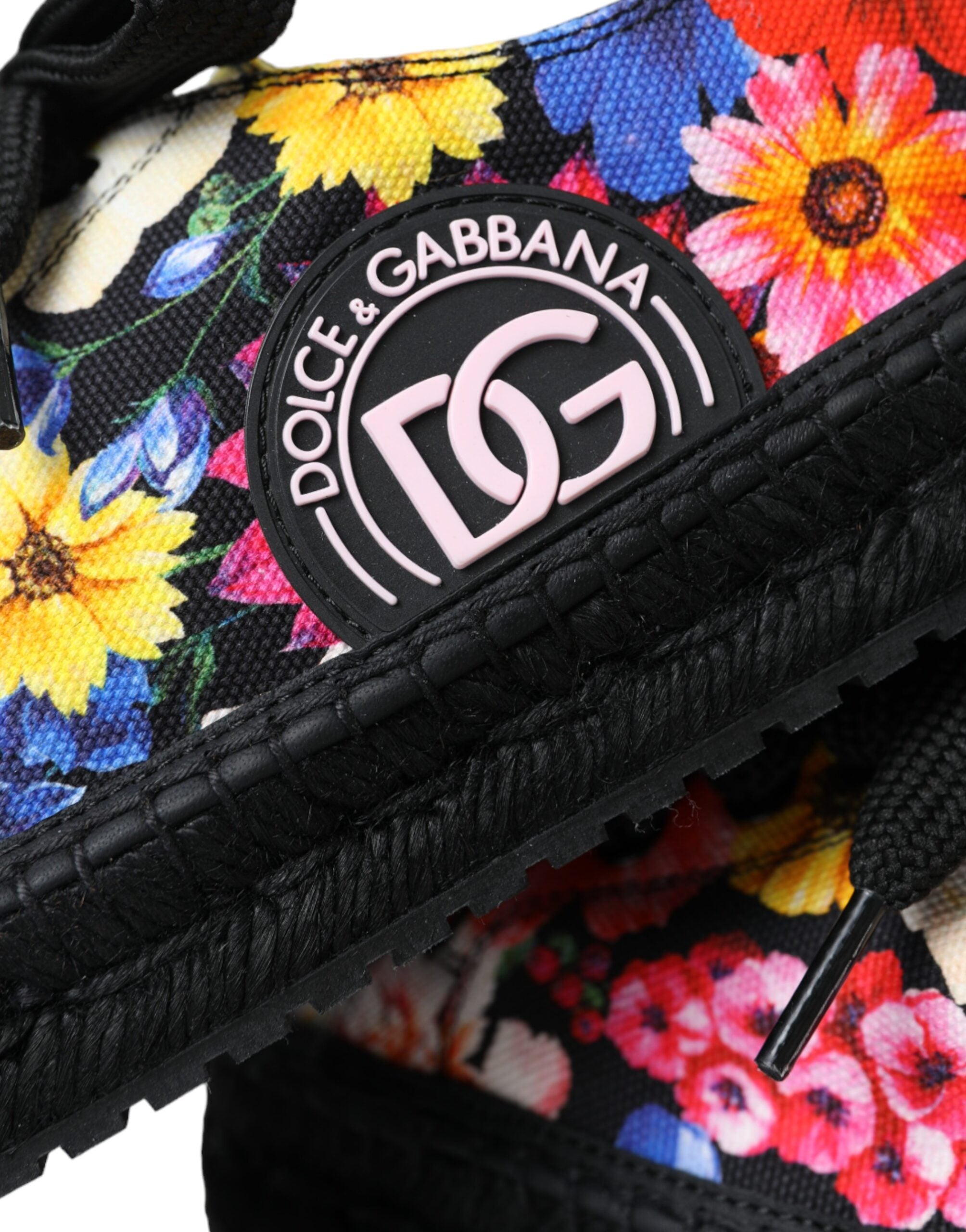 Παπούτσια πάνινα παπούτσια Dolce & Gabbana πολύχρωμα floral εσπαντρίγιες καμβάς