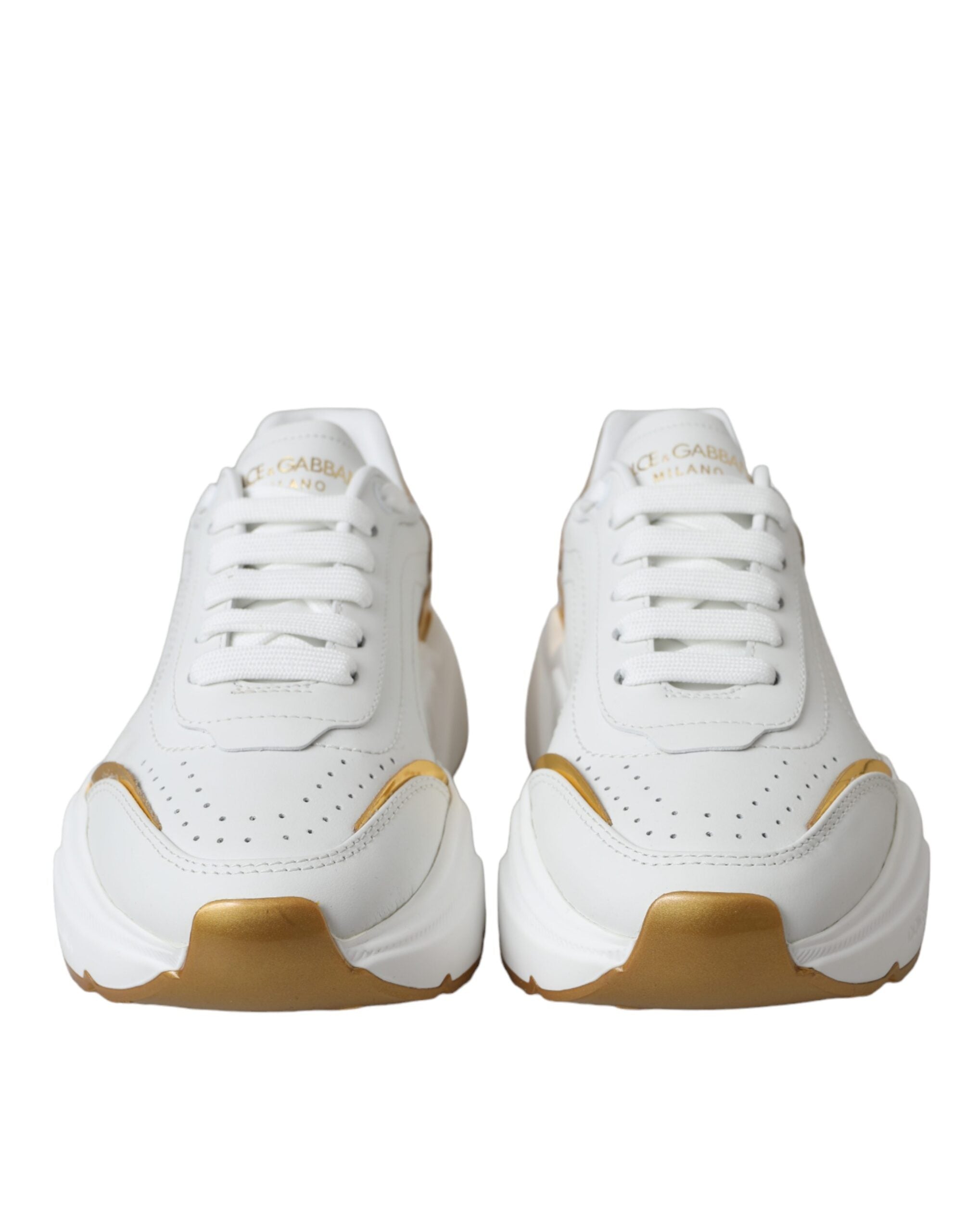 Dolce & Gabbana White Gold Low Top Daymaster Sneakers Γυναικεία παπούτσια