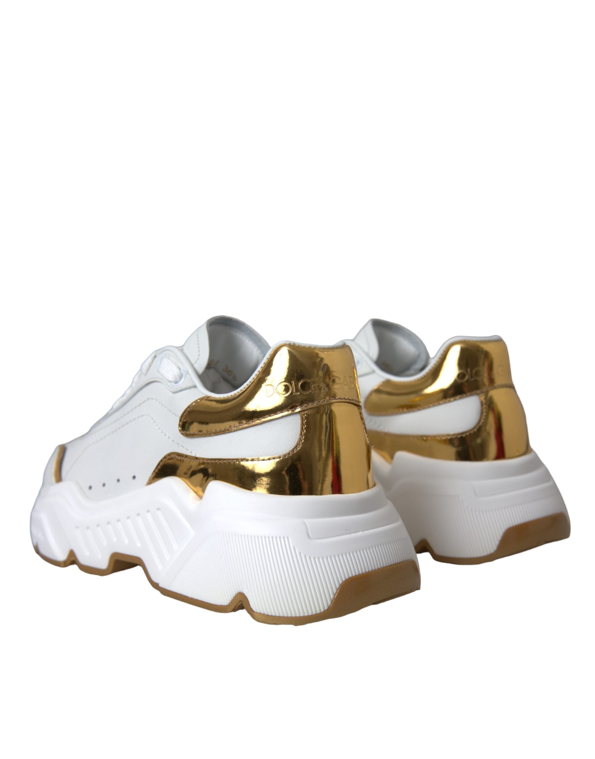 Dolce & Gabbana White Gold Low Top Daymaster Sneakers Γυναικεία παπούτσια