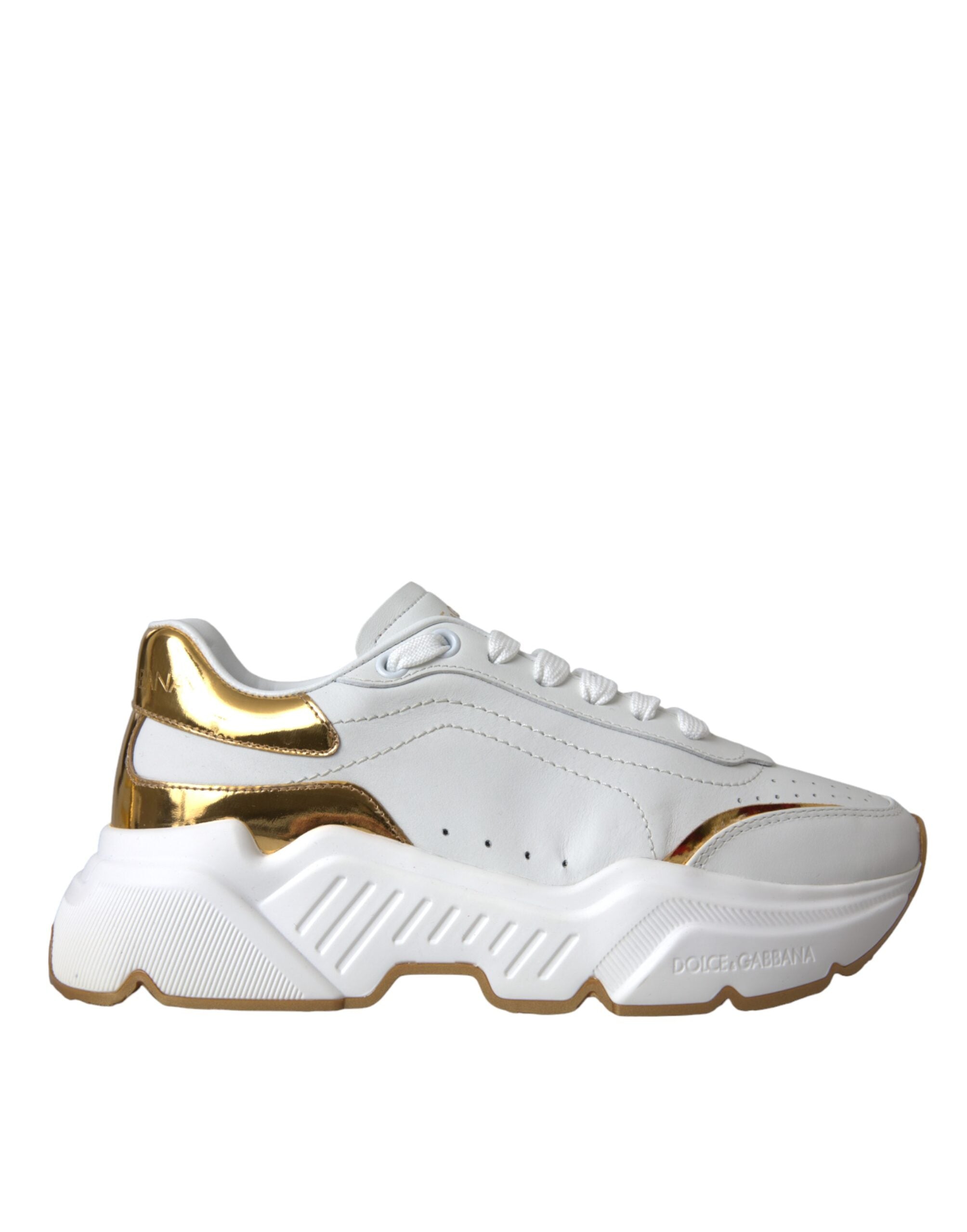 Dolce & Gabbana White Gold Low Top Daymaster Sneakers Γυναικεία παπούτσια