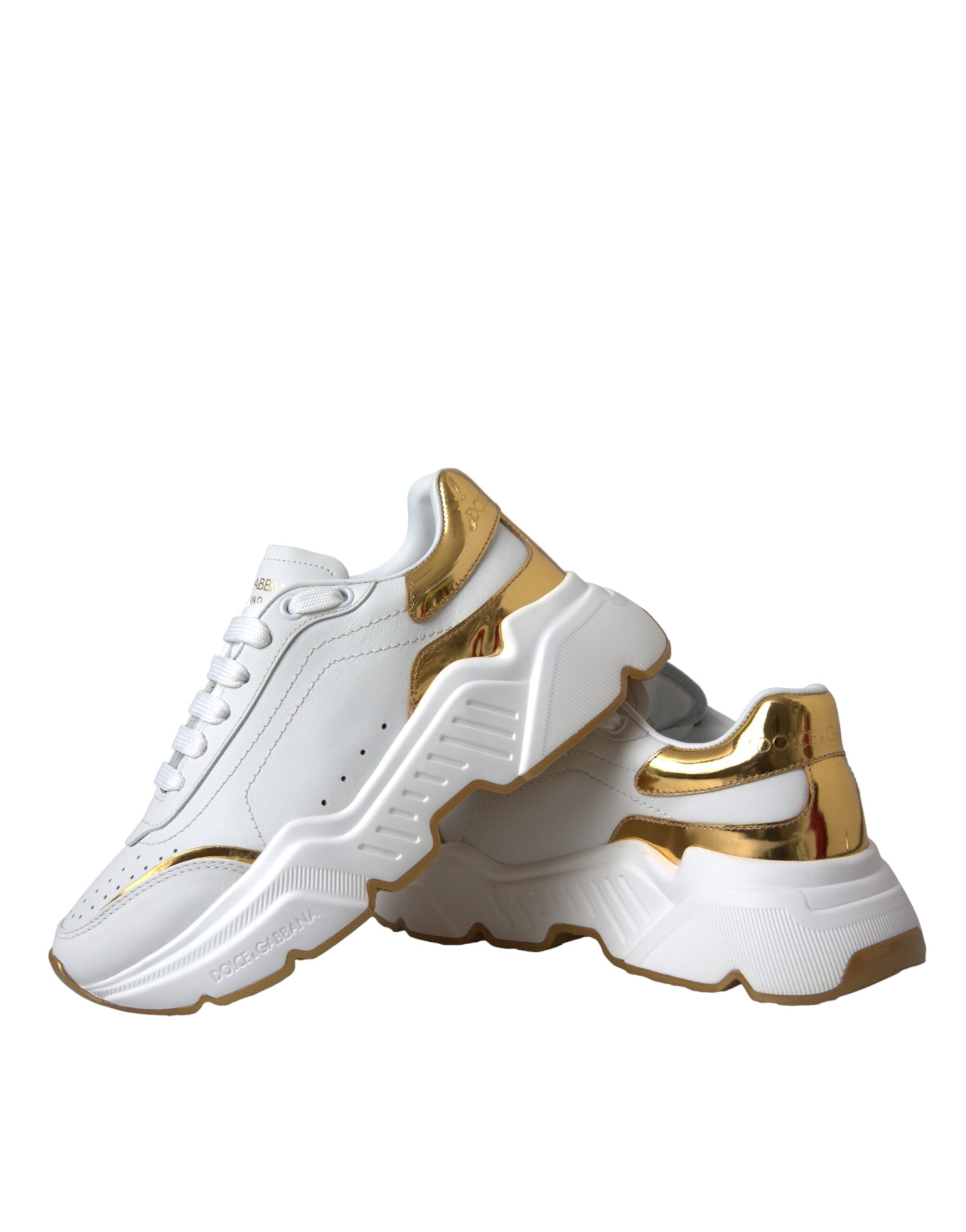 Dolce & Gabbana White Gold Low Top Daymaster Sneakers Γυναικεία παπούτσια