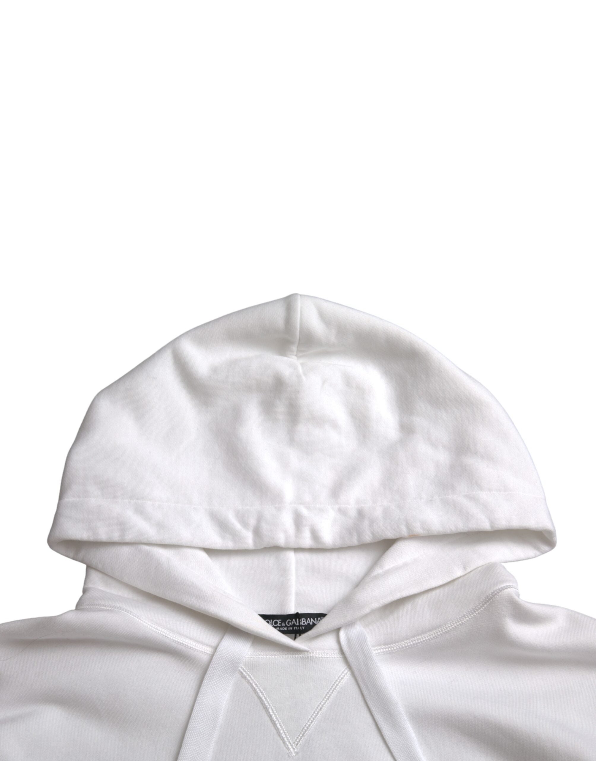 Πουλόβερ πουλόβερ με κουκούλα Dolce & Gabbana White Cotton Logo