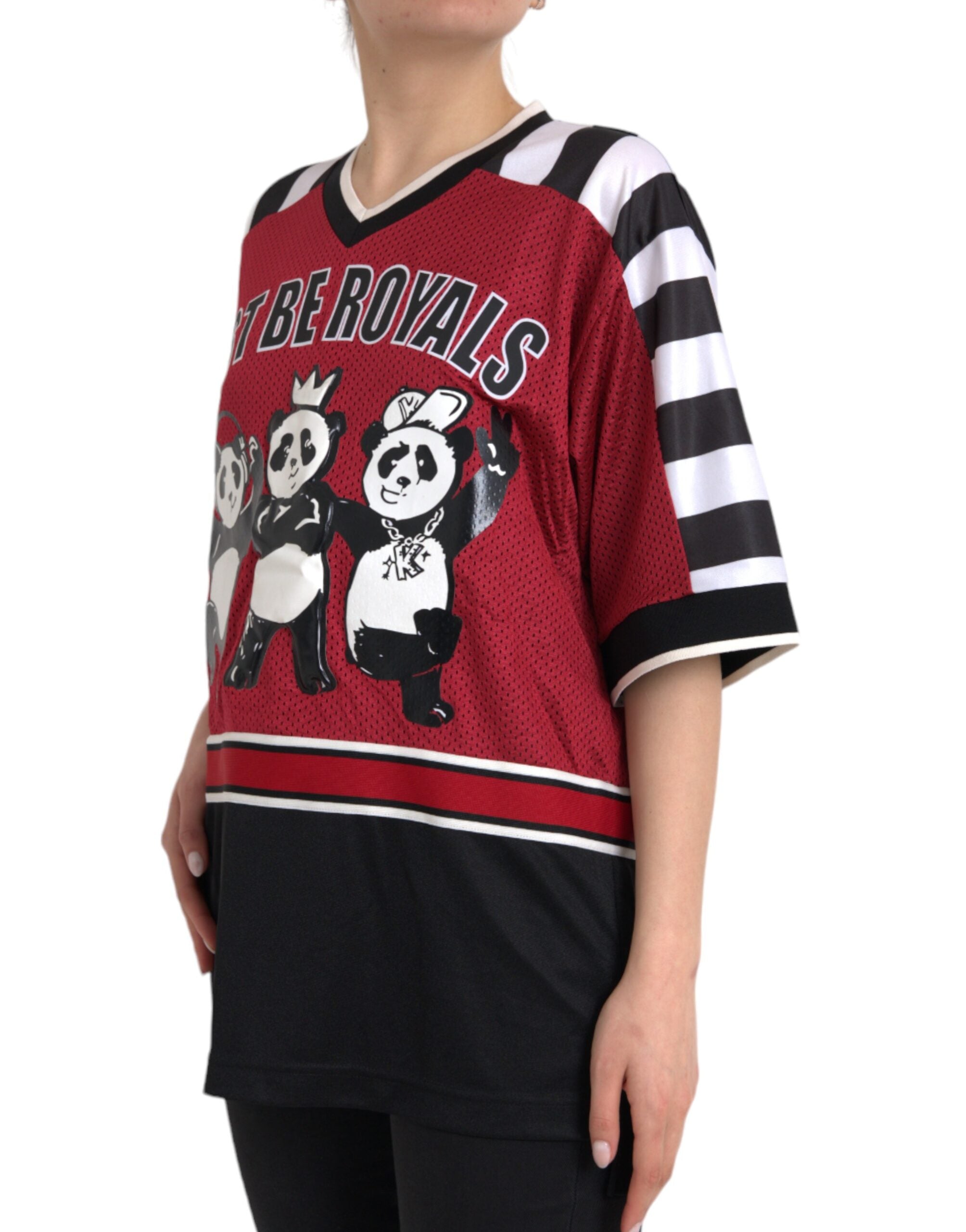 Μπλουζάκι Dolce & Gabbana Multicolor Royals Panda Oversized