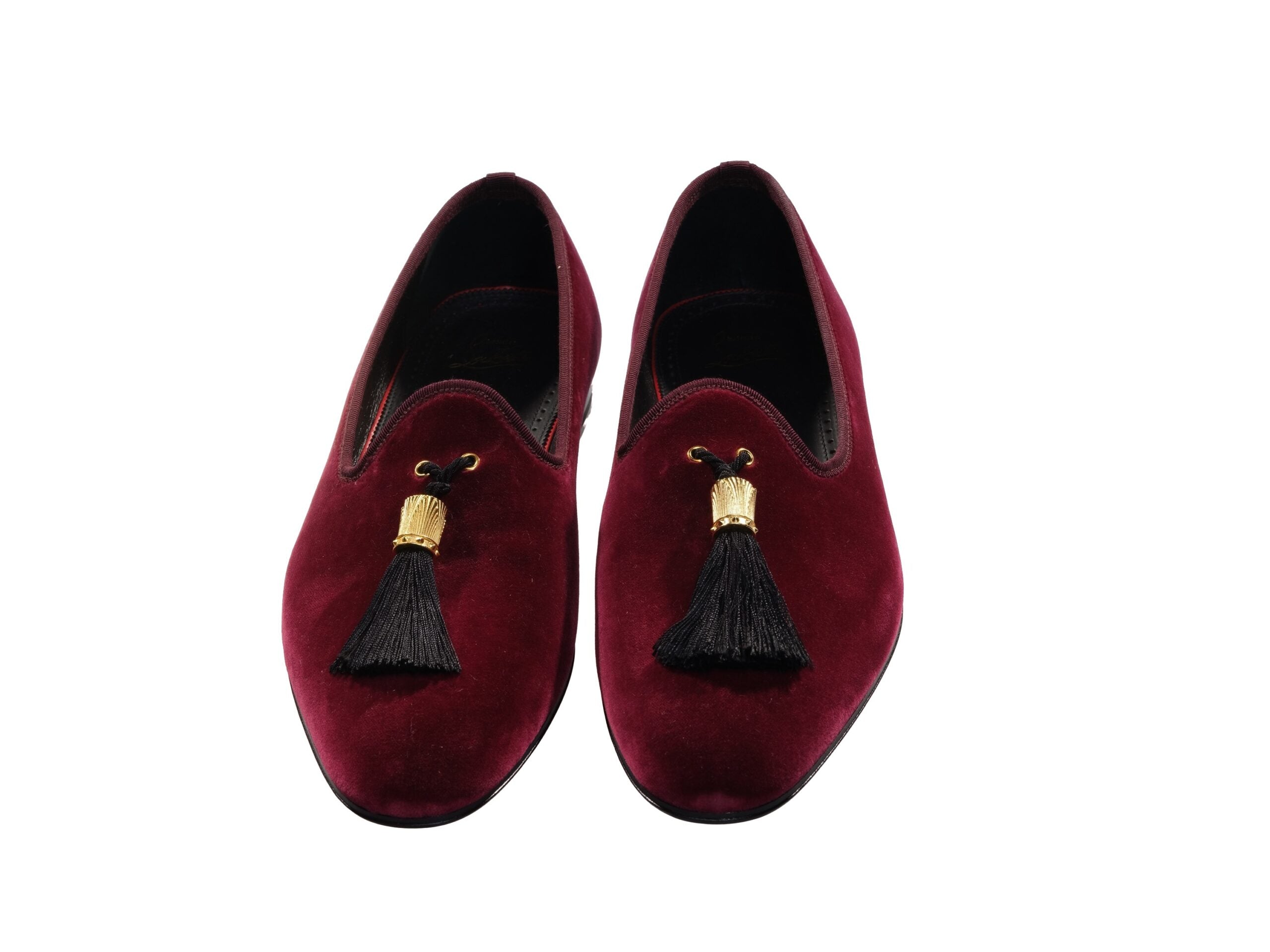 Βελούδινα Flat παπούτσια Christian Louboutin Stanboul Burgundy