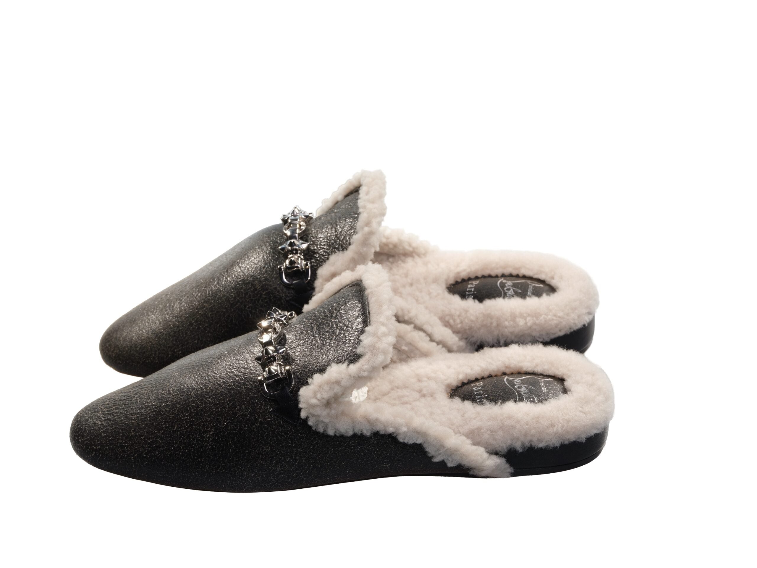 Christian Louboutin Woolito Swing Flat Nappa και Shearling Loafers