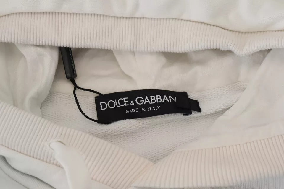 Πουλόβερ φούτερ Dolce & Gabbana White Caesar Cotton Hooded