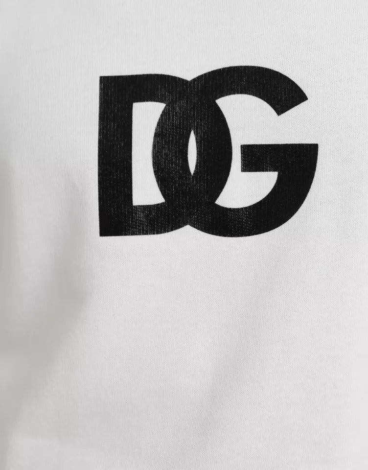 Πουλόβερ Dolce & Gabbana White Logo Cotton Crew Neck πουλόβερ