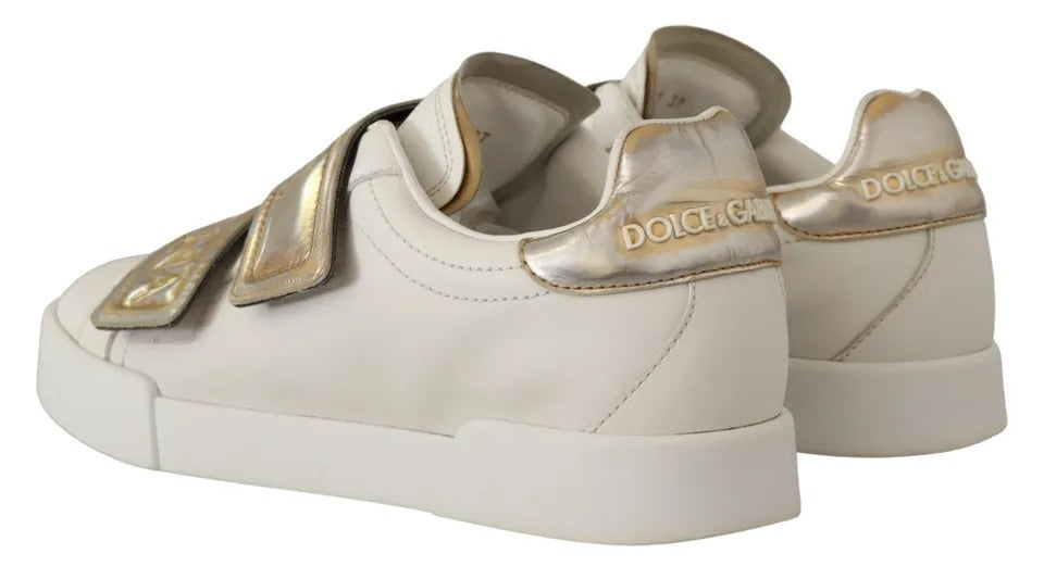 Παπούτσια πάνινα παπούτσια Dolce & Gabbana White Gold Leather Trainers