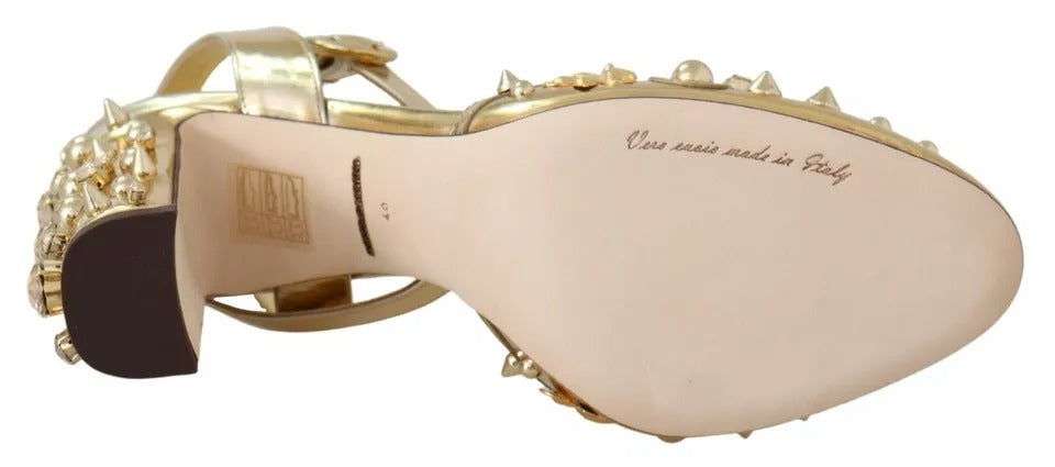 Dolce & Gabbana Gold Studs Σανδάλια Vally Slingback Παπούτσια