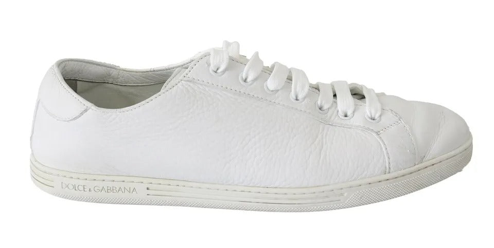 Ανδρικά αθλητικά παπούτσια Dolce &amp; Gabbana White Saint Tropez Lace Up Ανδρικά παπούτσια