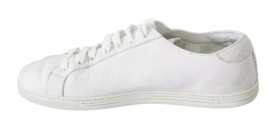 Ανδρικά αθλητικά παπούτσια Dolce &amp; Gabbana White Saint Tropez Lace Up Ανδρικά παπούτσια