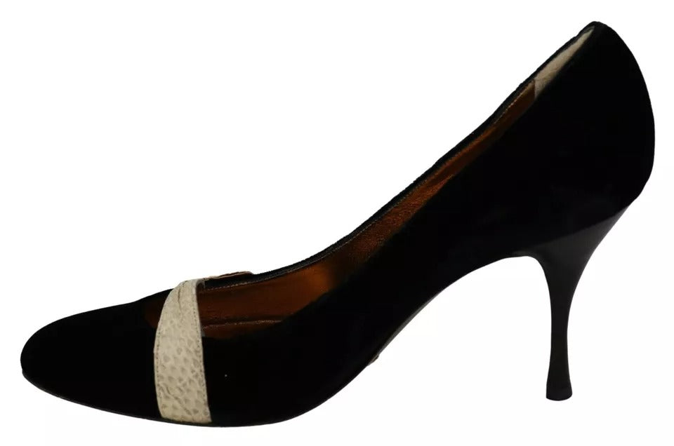 Παπούτσια Dolce & Gabbana Black Velvet Ayers με ψηλά τακούνια Pumps