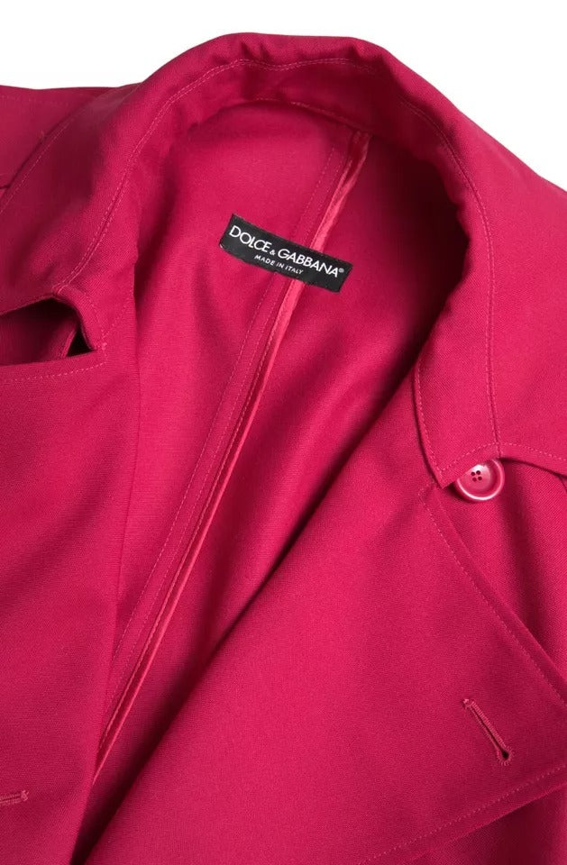 Μπουφάν Dolce & Gabbana Dark Pink Double Breasted Trench Coat