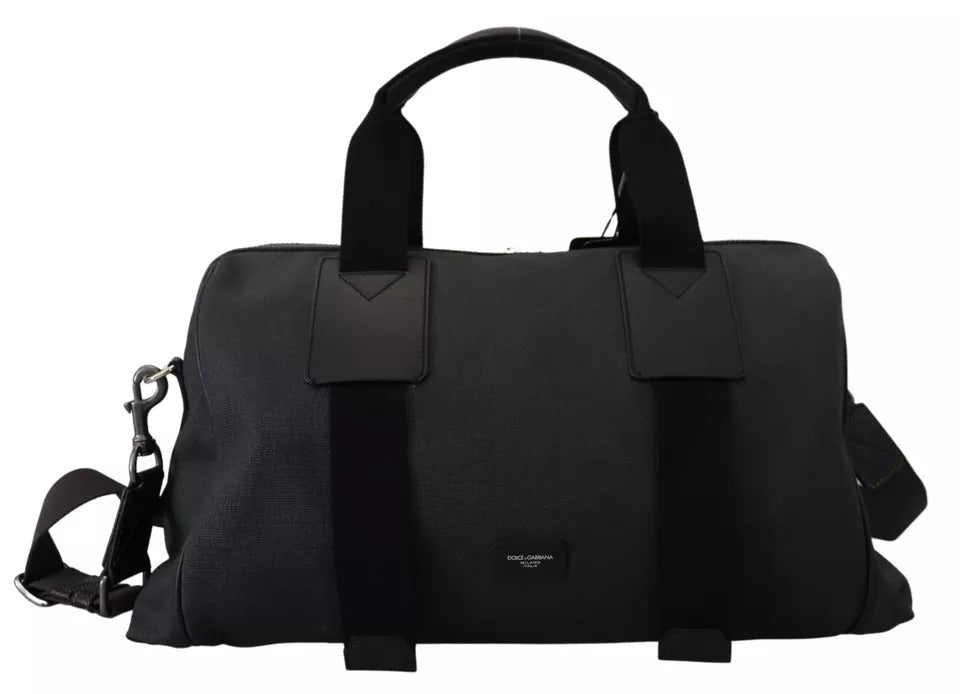 Ανδρική τσάντα ώμου Dolce & Gabbana Black Grey Holdall Tote