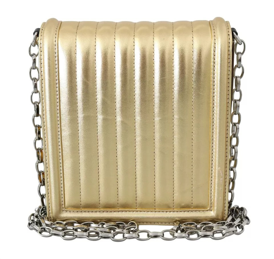 Dolce & Gabbana Gold Shoulder #DG GIRLS Δερμάτινη τσάντα Clutch Sling