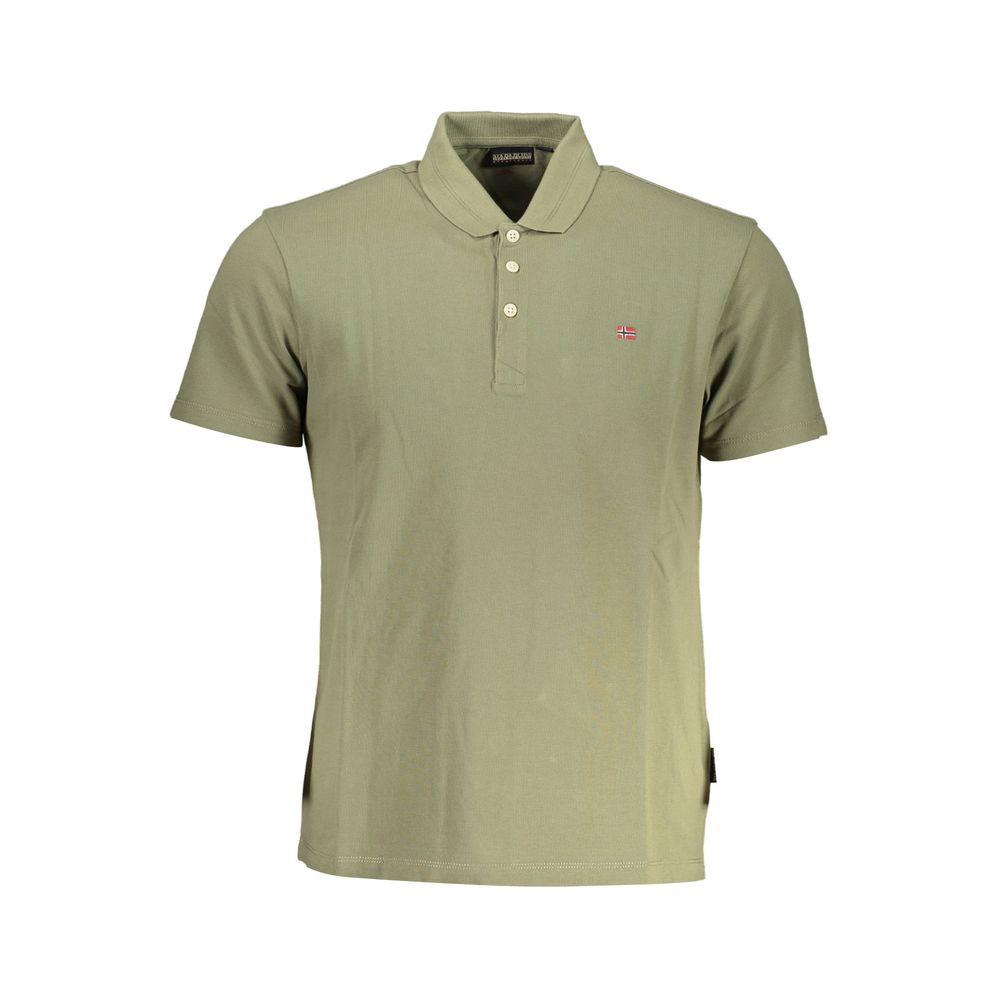 Napapijri Classic Green Polo με Κομψό Κέντημα