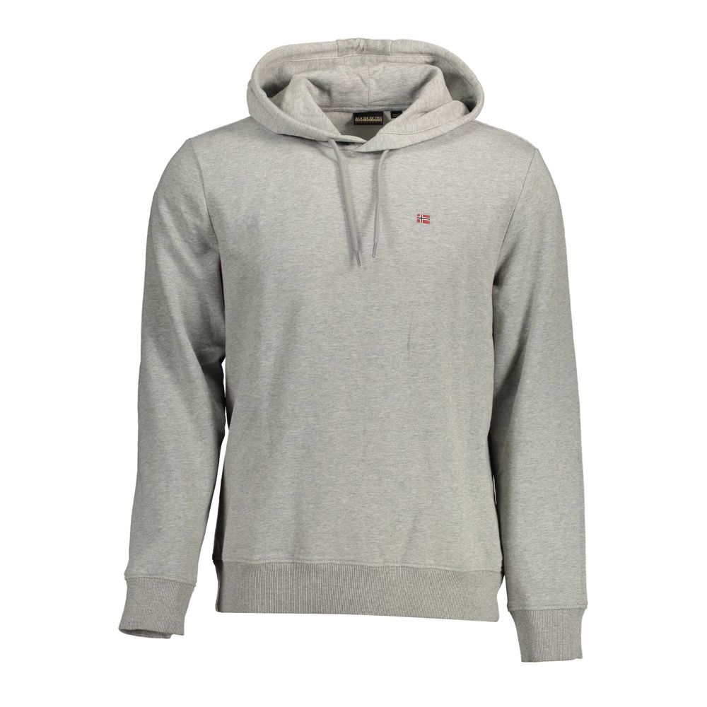 Napapijri Chic Gray Organic Cotton Blend Hoodie