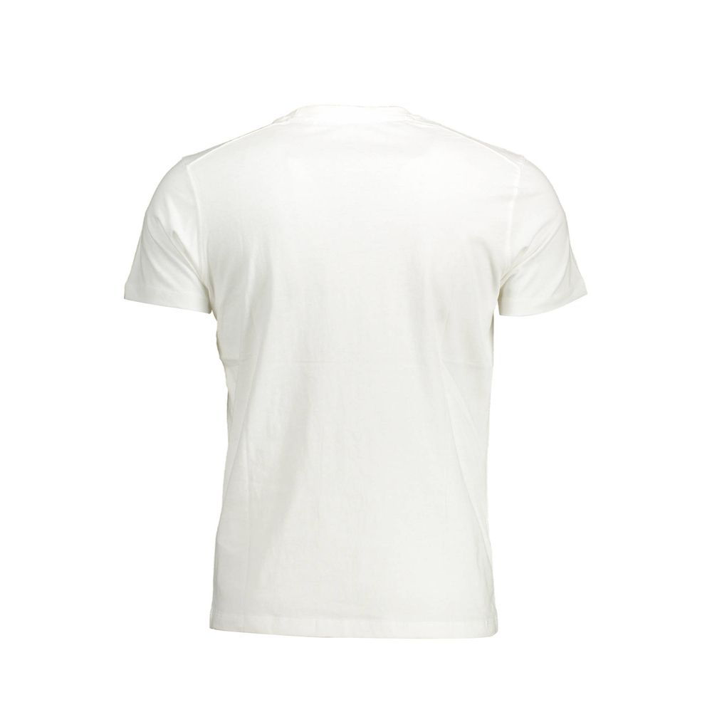 US POLO ASSN. Crisp White Cotton Crew Neck Tee με λογότυπο