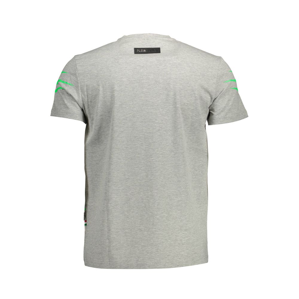 Μπλουζάκι με λογότυπο <tc>Plein Sport</tc> Sleek Grey Crew με λεπτομέρειες σε αντίθεση