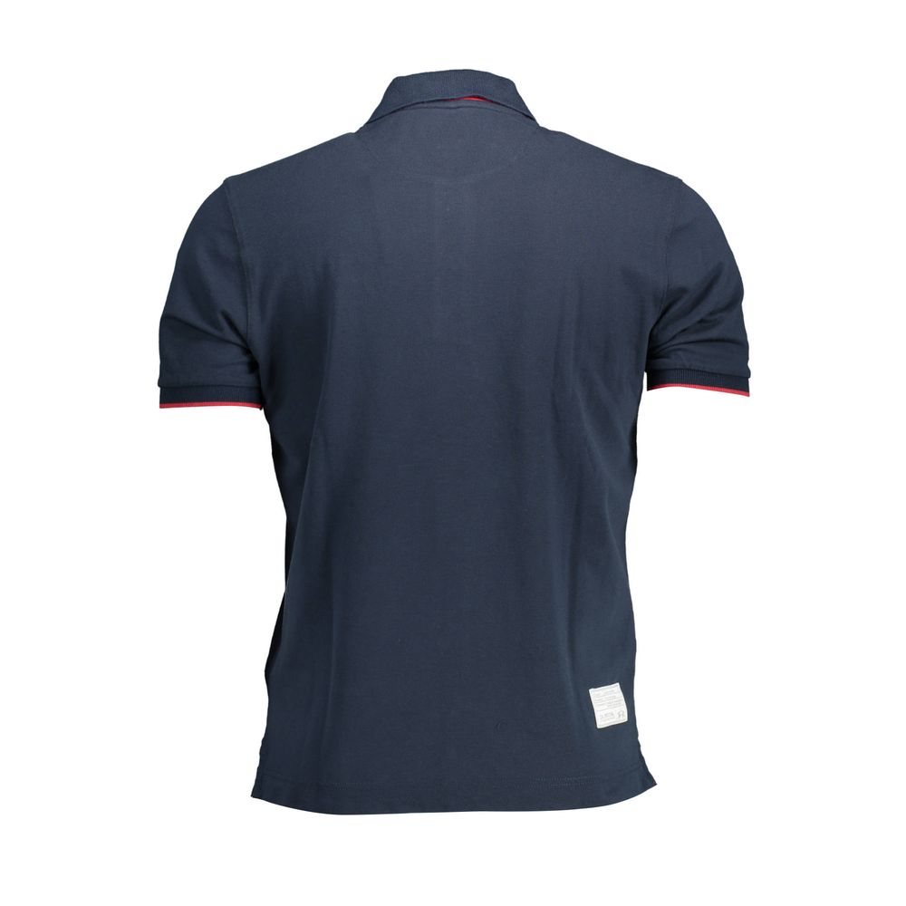 La Martina Dashing Blue Polo Shirt with Elegant Embroidery