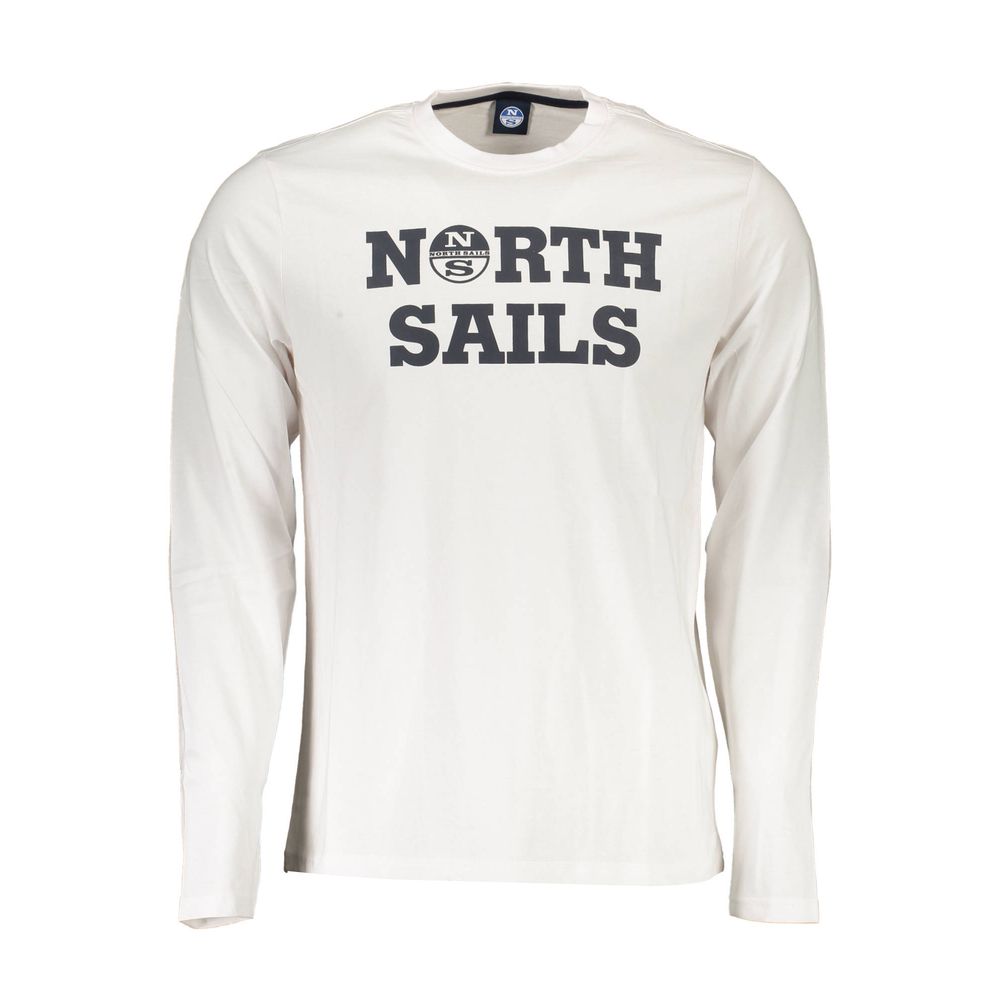 <tc>North Sails</tc> Sleek λευκό βαμβακερό μπλουζάκι με κομψή στάμπα