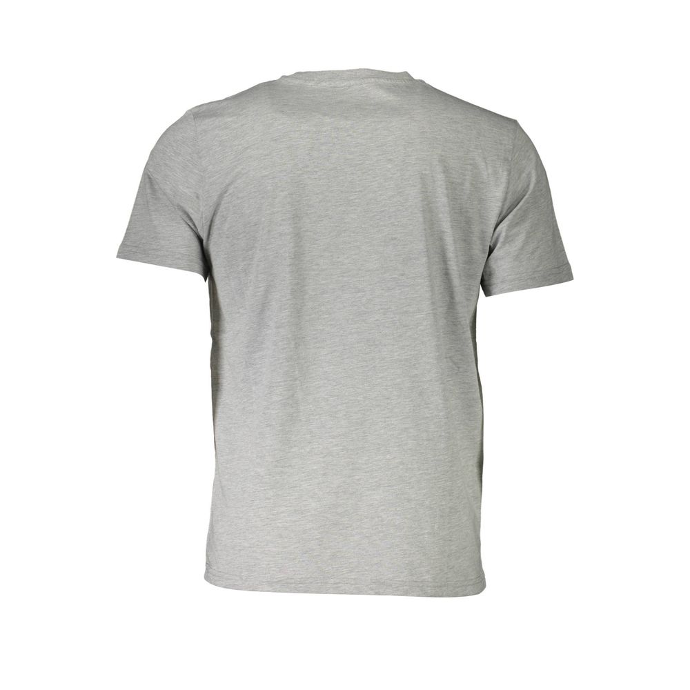 North Sails Sleek Gray Cotton T-Shirt with Iconic Print