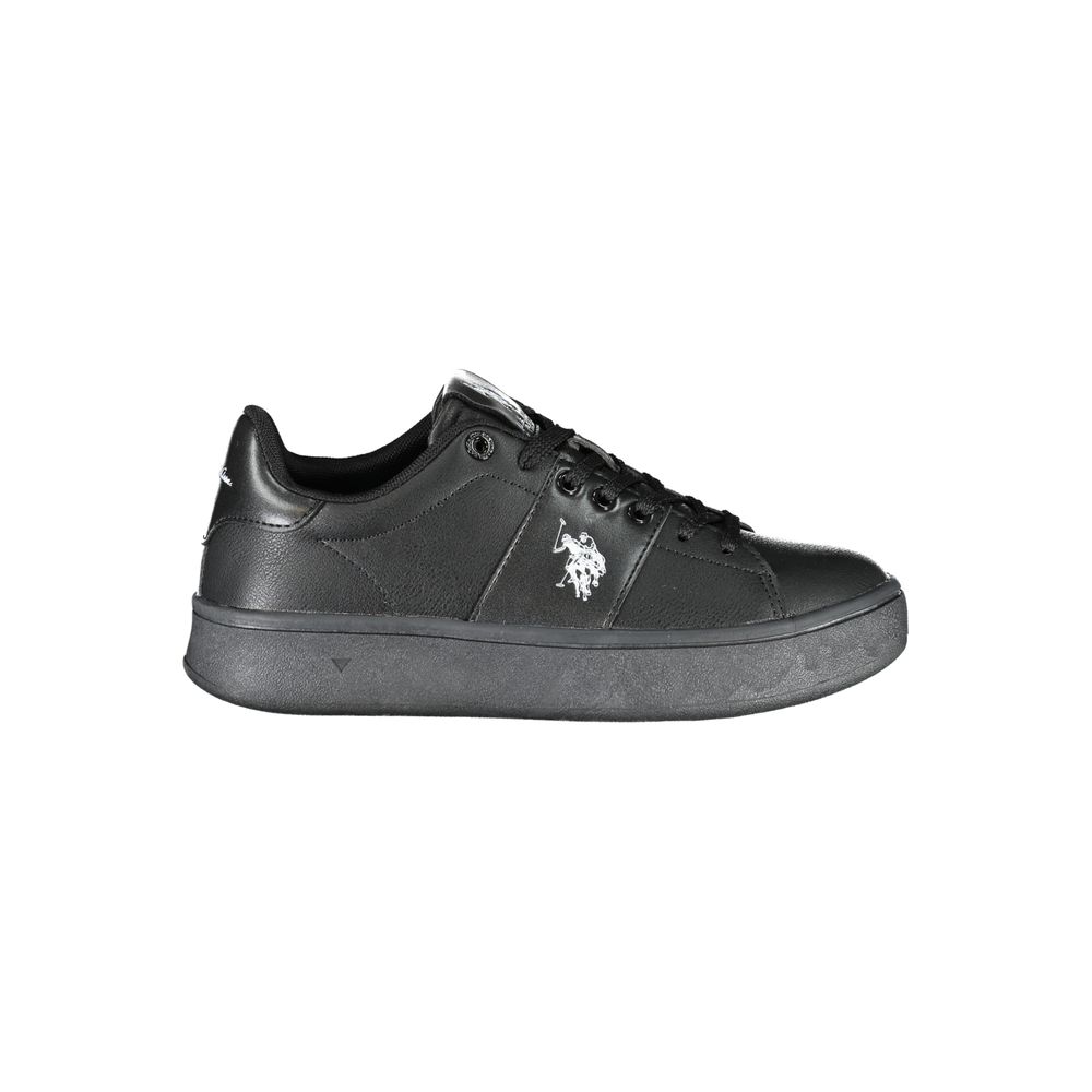 US POLO ASSN. Κομψά αθλητικά αθλητικά αθλητικά παπούτσια με μαύρα κορδόνια με λεπτομέρειες σε αντίθεση