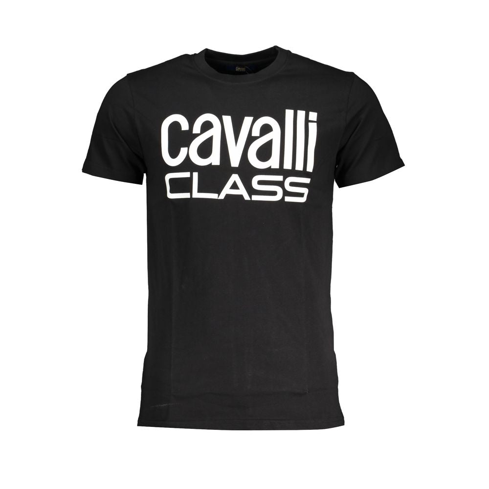 Cavalli Class Black Cotton T-Shirt