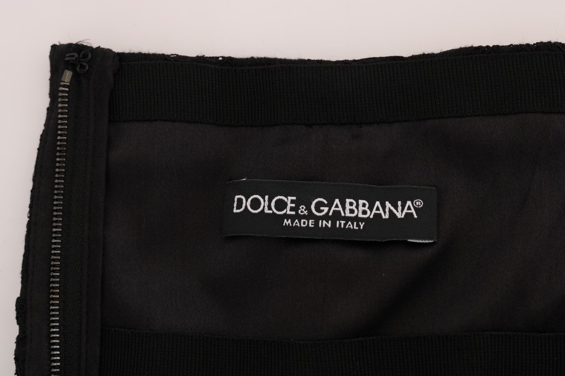 Μίνι φούστα Dolce &amp; Gabbana Κομψή φλοράλ δαντέλα σε γραμμή Α