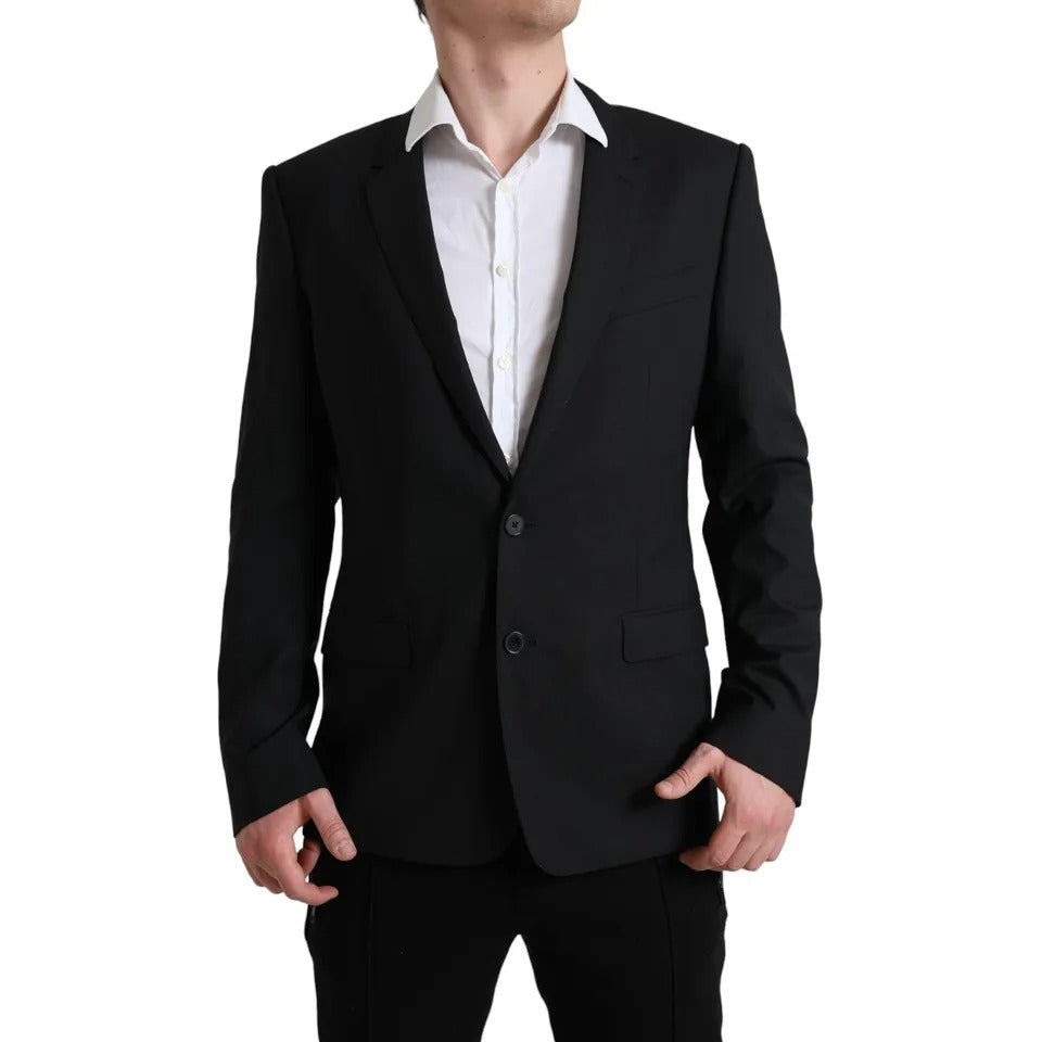 Μπλέιζερ με Stretch Jacket Dolce & Gabbana Black Wool MARTINI