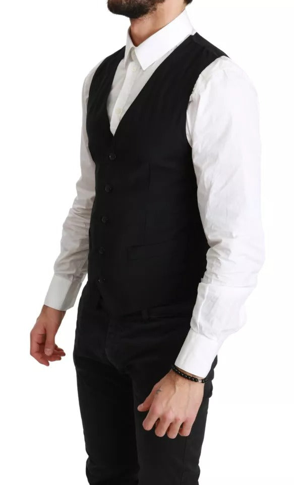 Dolce & Gabbana Black Solid STAFF Slim Fit