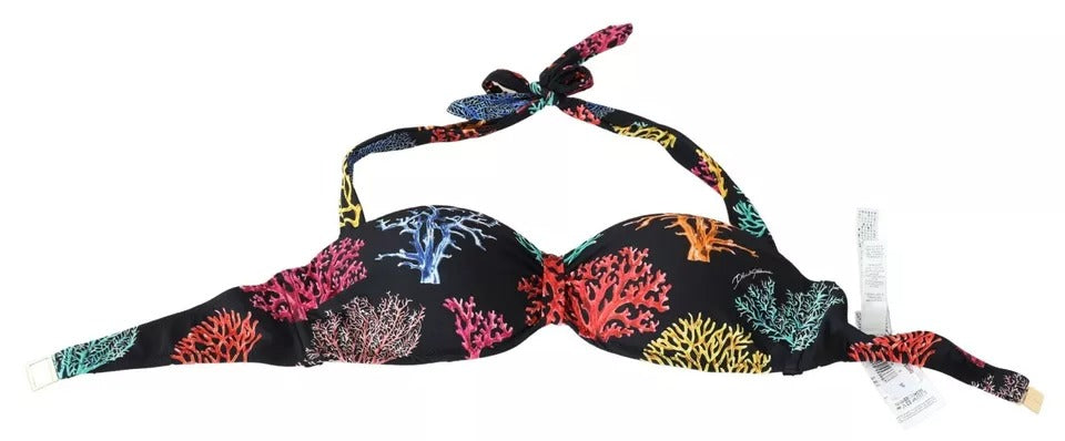 Dolce & Gabbana Black Corals Print Μαγιό Μπικίνι Μπικίνι