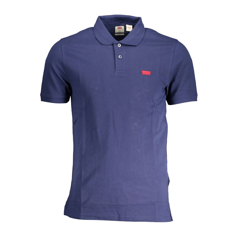 Levi's Svelte Blue Cotton Polo με Chic Logo Accent