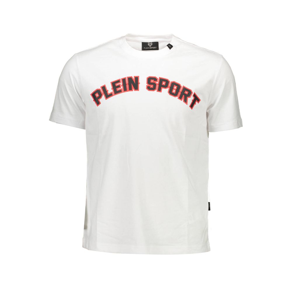 Λευκό βαμβακερό T-shirt <tc>Plein Sport</tc> Sporty Elegance